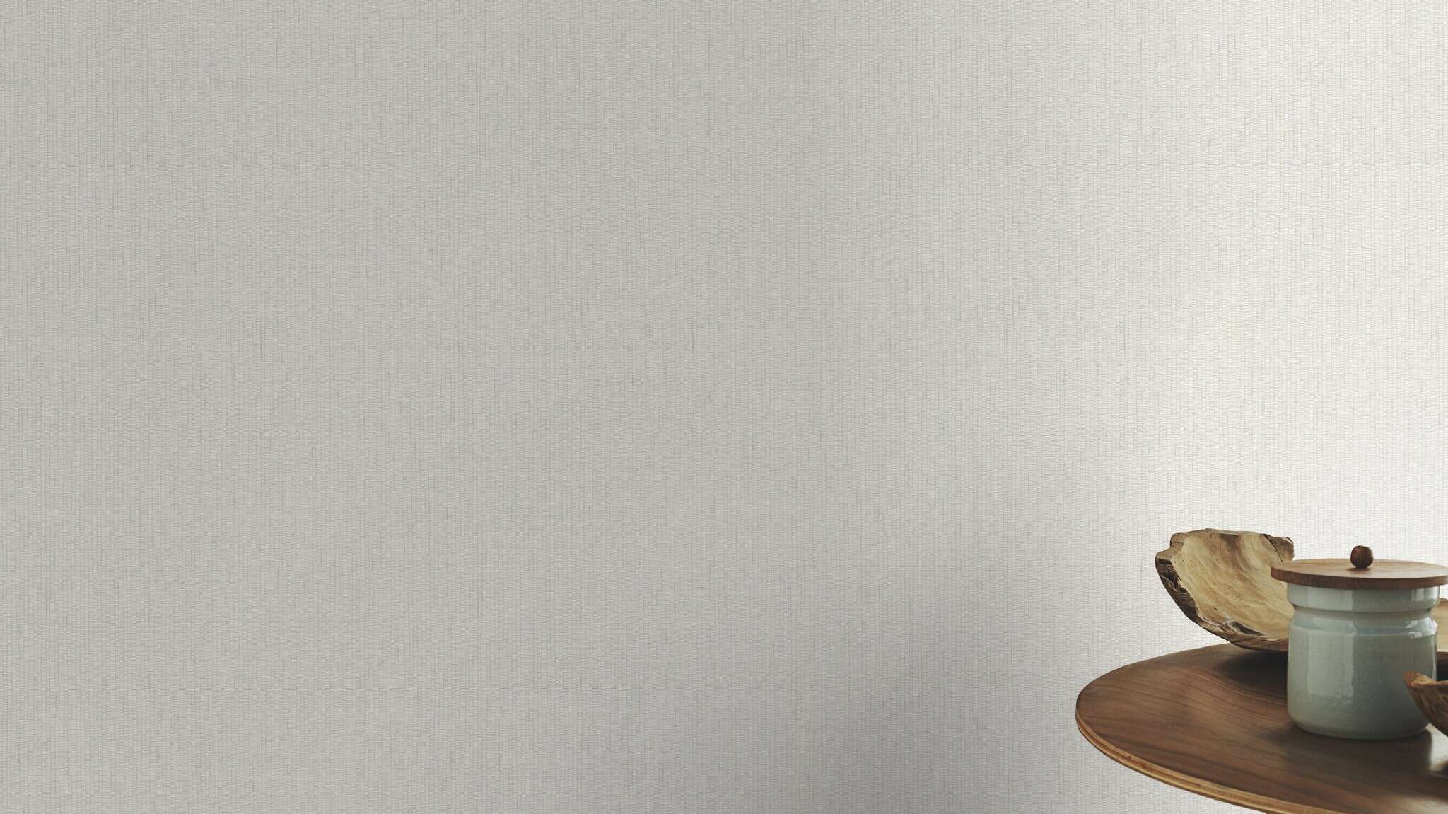 10-754001 Raumsituationen 3 Textile texture non-woven wallpaper in white Our best 2027 754001