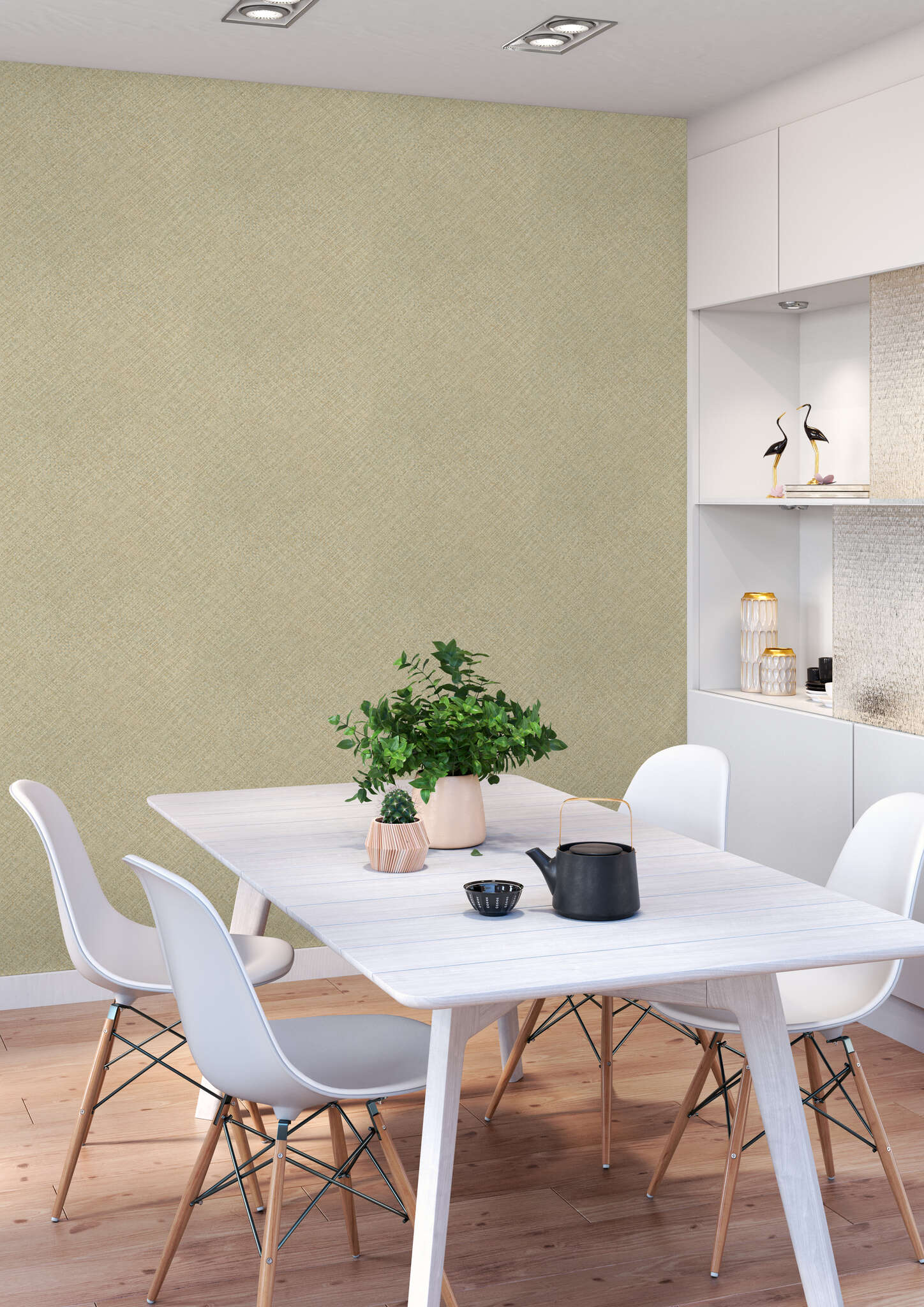 10-709452 Raumbilder 1 Non-woven wallpaper in green Farmhouse 709452