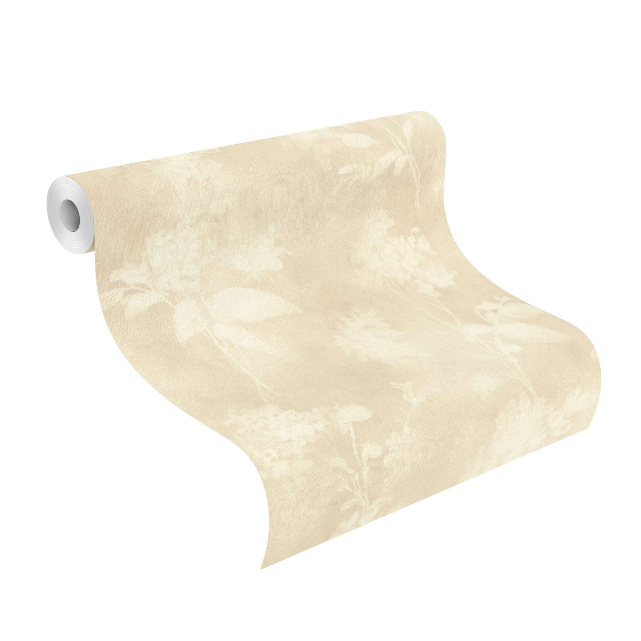 10-481419 Rolle abgerollt 1 Non-woven wallpaper in beige Florentine IV 481419