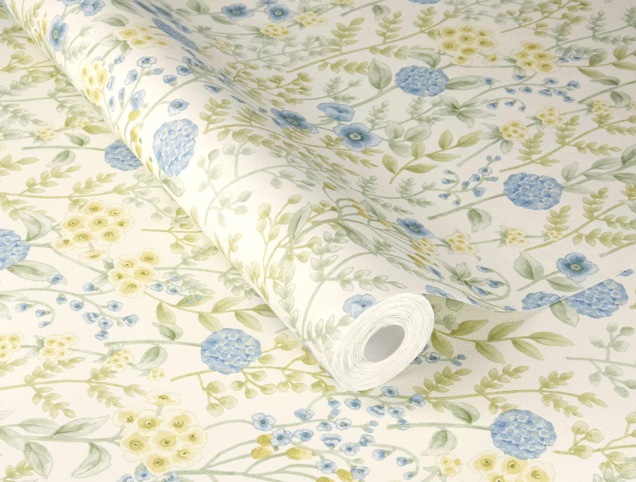 10-793710 Detailaufnahmen 1 Vliestapete Blumen in Gelb und Blau - 793710