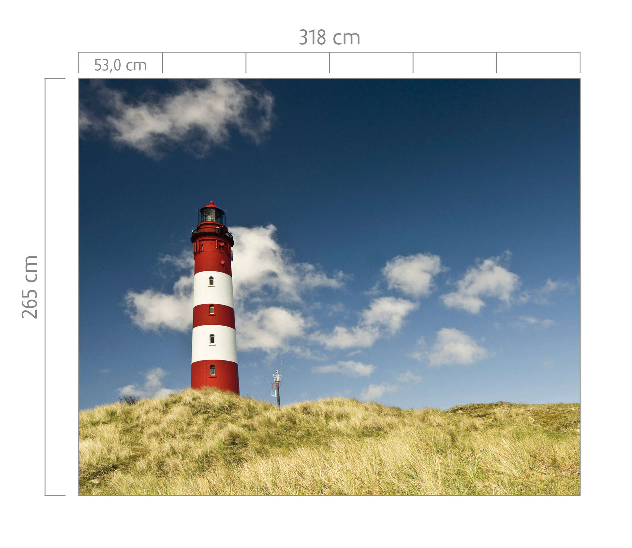 10-890952 Bildauschnitt 1 Fototapete Leuchtturm in Blau 890952