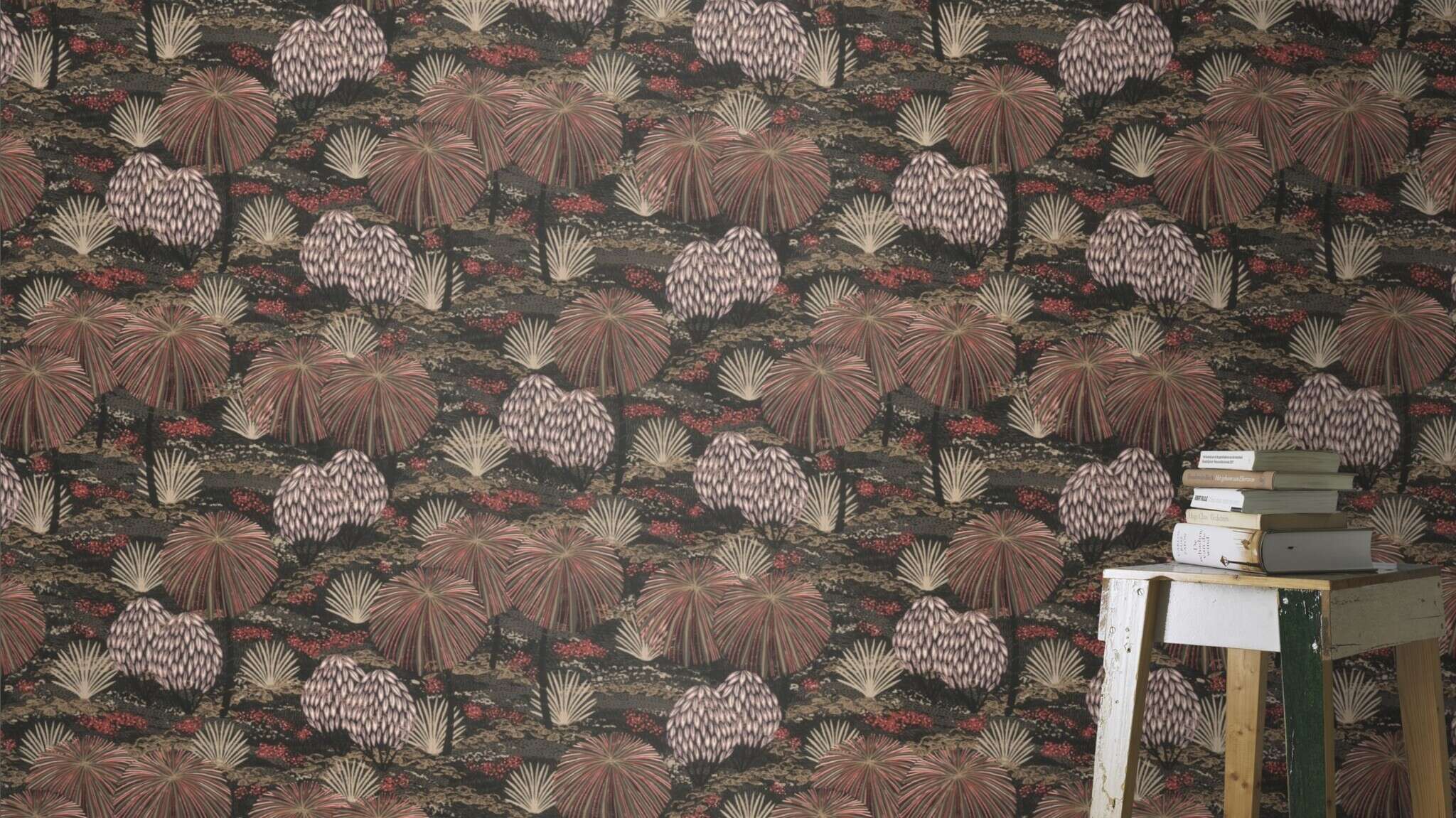 10-868616 Raumsituationen 2 Room with Wallpaper with fantasy garden