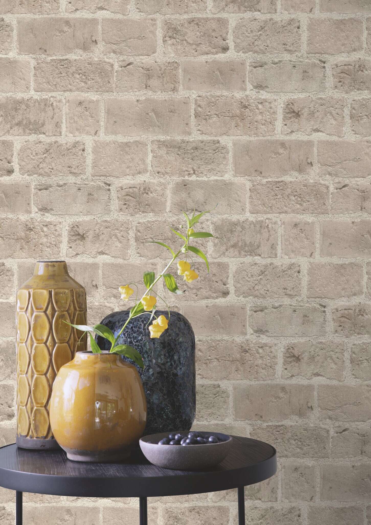10-865721 Raumsituationen 5 Room with Wallpaper with bricks