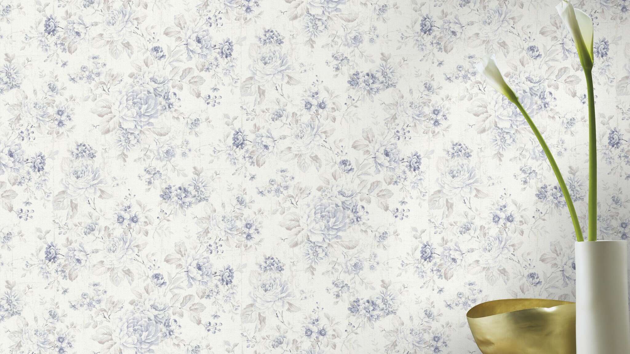 10-516012 Raumsituationen 3 Non-woven wallpaper in cream Selection 516012