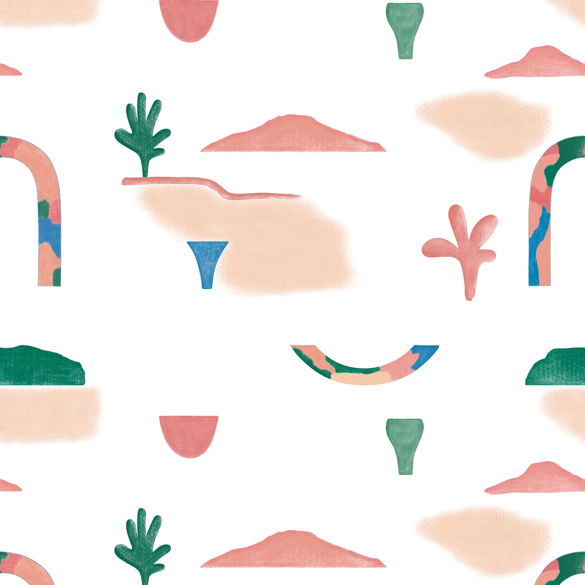 Wall mural Jardin Secret in Orange | Roomblush - RB263