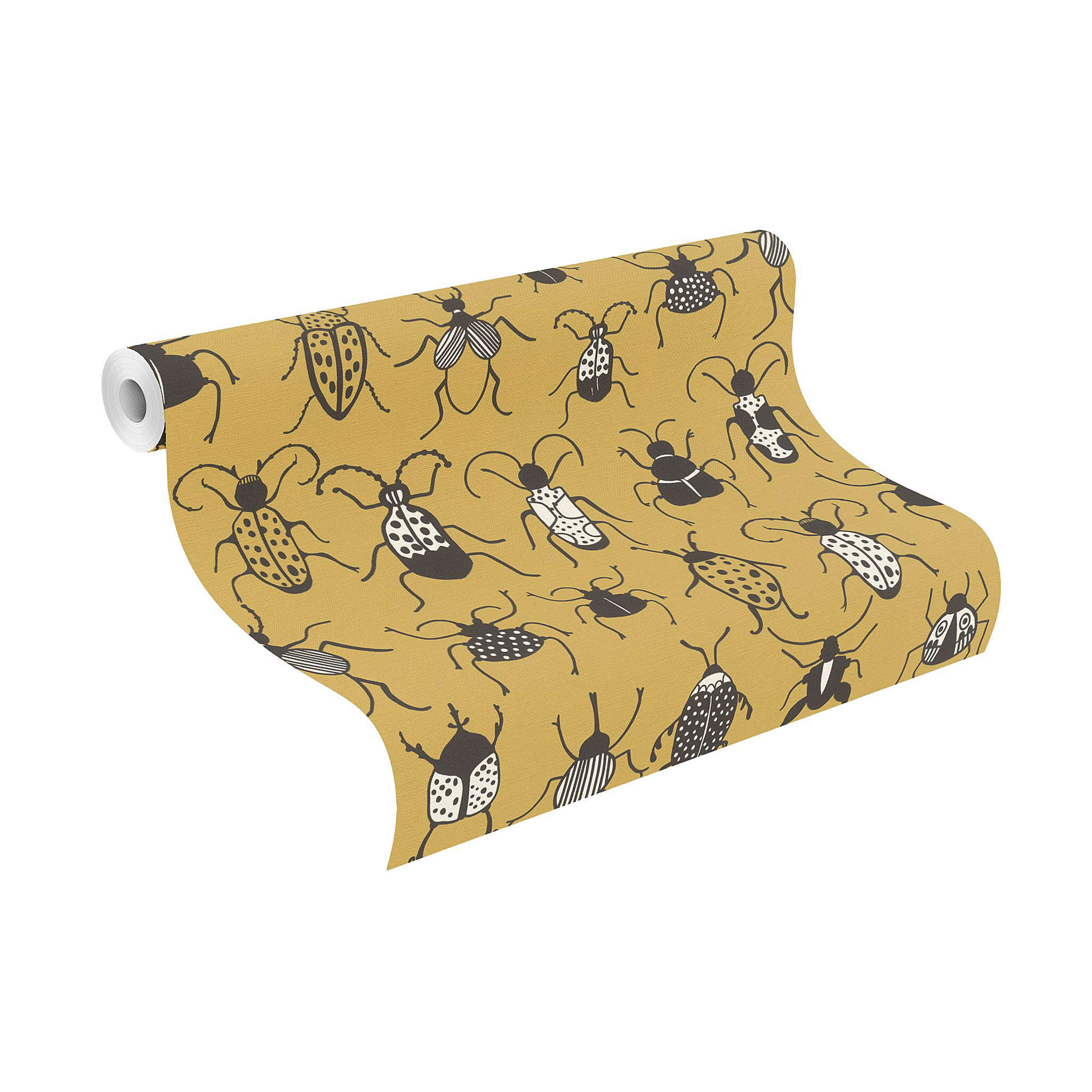 10-552966 Rolle abgerollt 1 Wallpaper Beetle in yellow | Claas III 552966