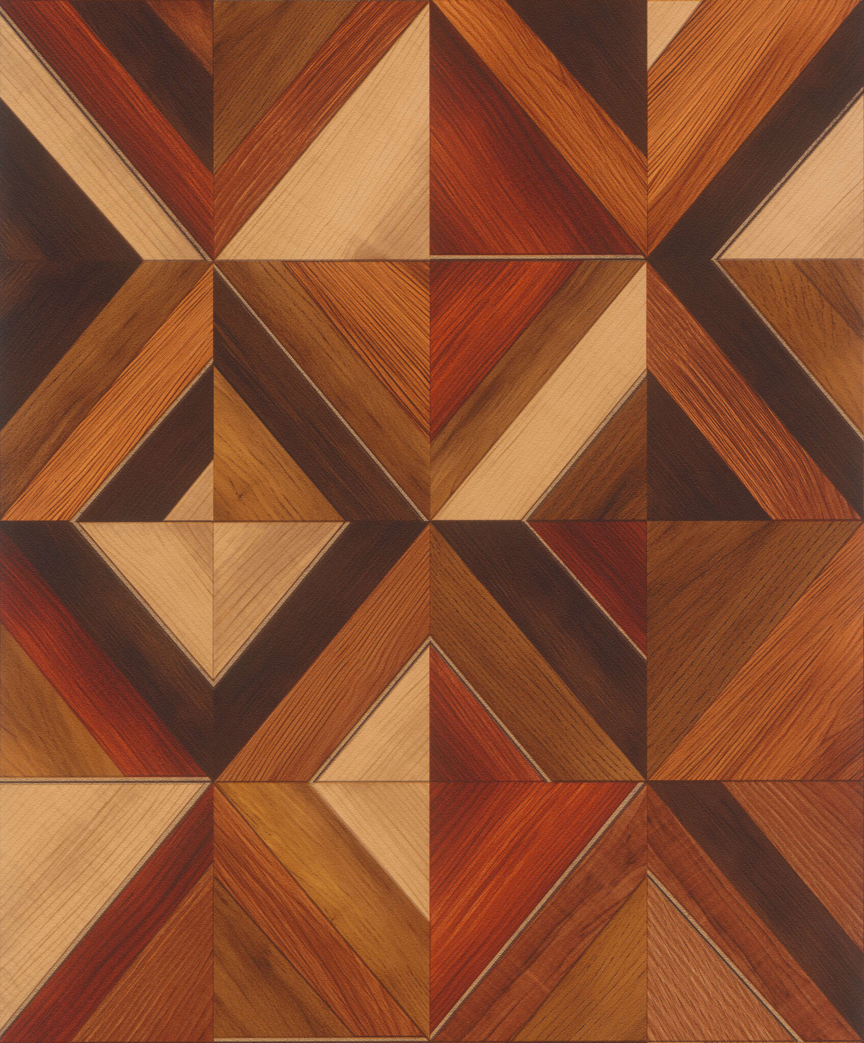 10-370003 Artikelscan 2 Selbstklebende Tapete Aurex 370003 - Geometrische Holzoptik in Orange 370003