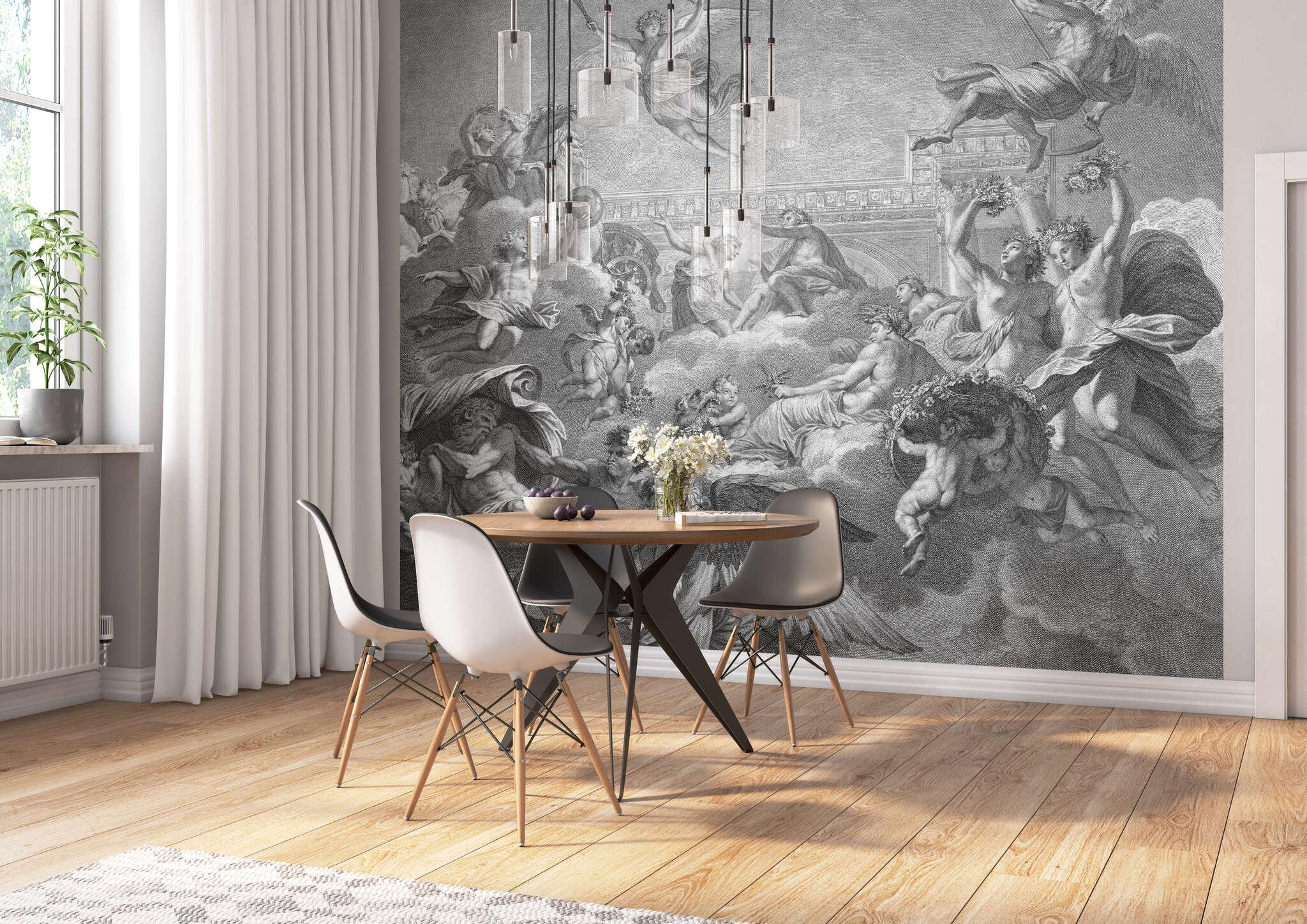 Esszimmer mit 360752 - Wandbild - Mythologische Szene mit Engeln & Göttern magicwalls Fototapete 360752