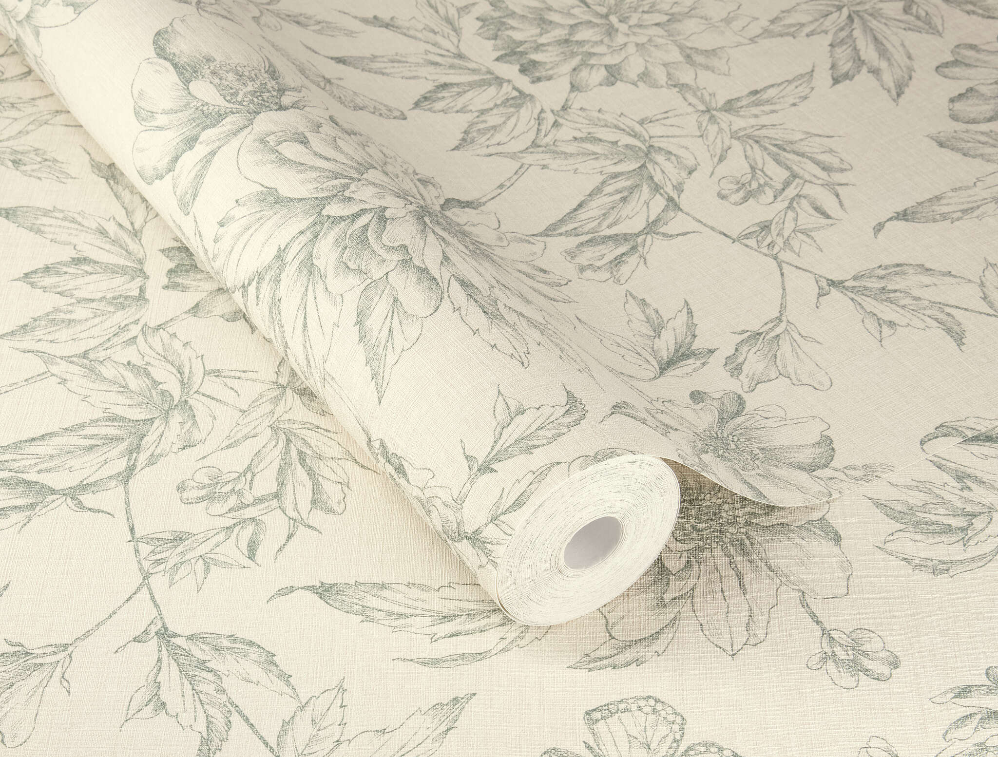 10-793925 Detailaufnahmen 1 Non-woven wallpaper in green Selection vinyl/non-woven 793925