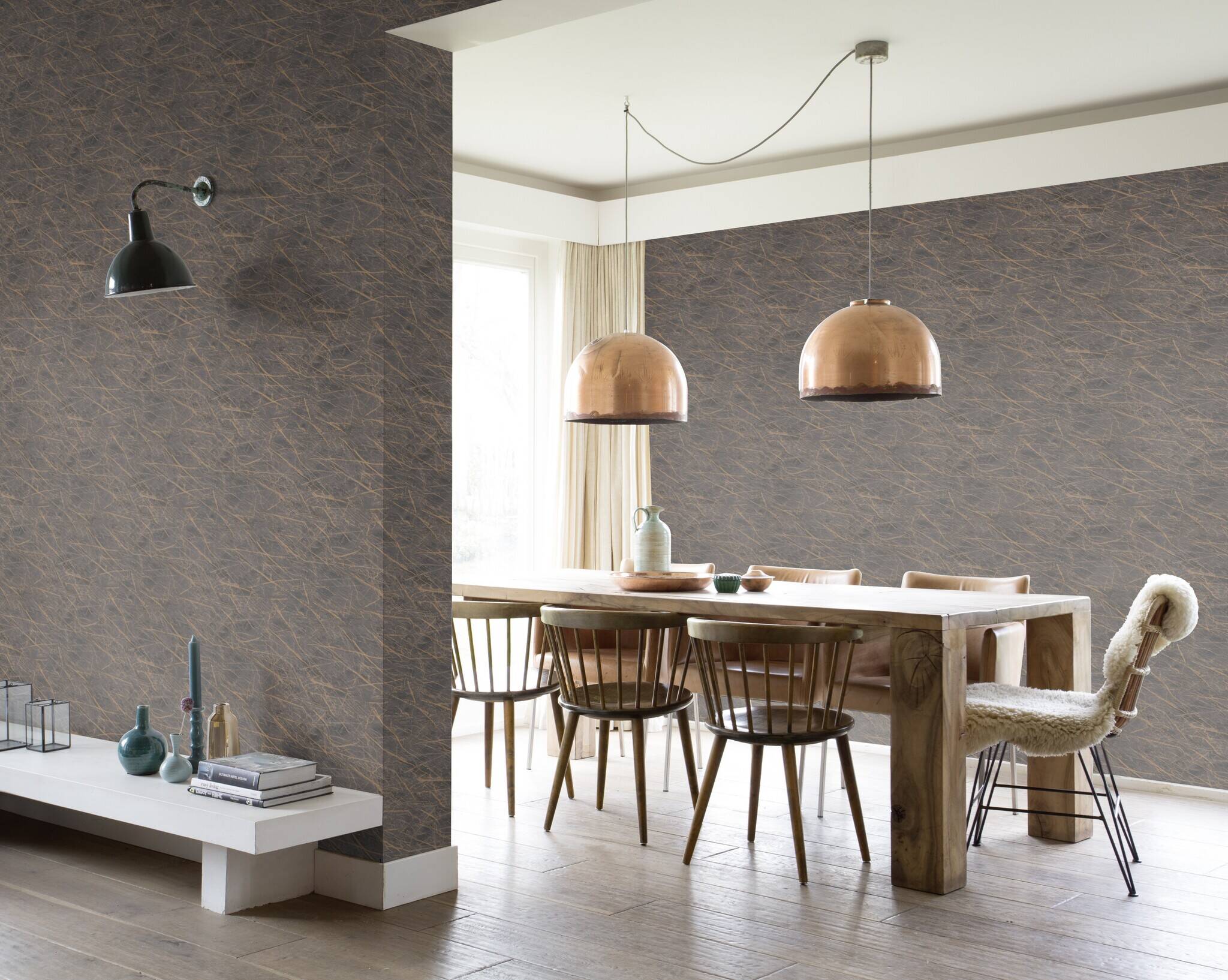 10-429985 Raumsituationen 2 Marmor Vliestapete in Braun-Marmor Selection Relief/Vlies 429985
