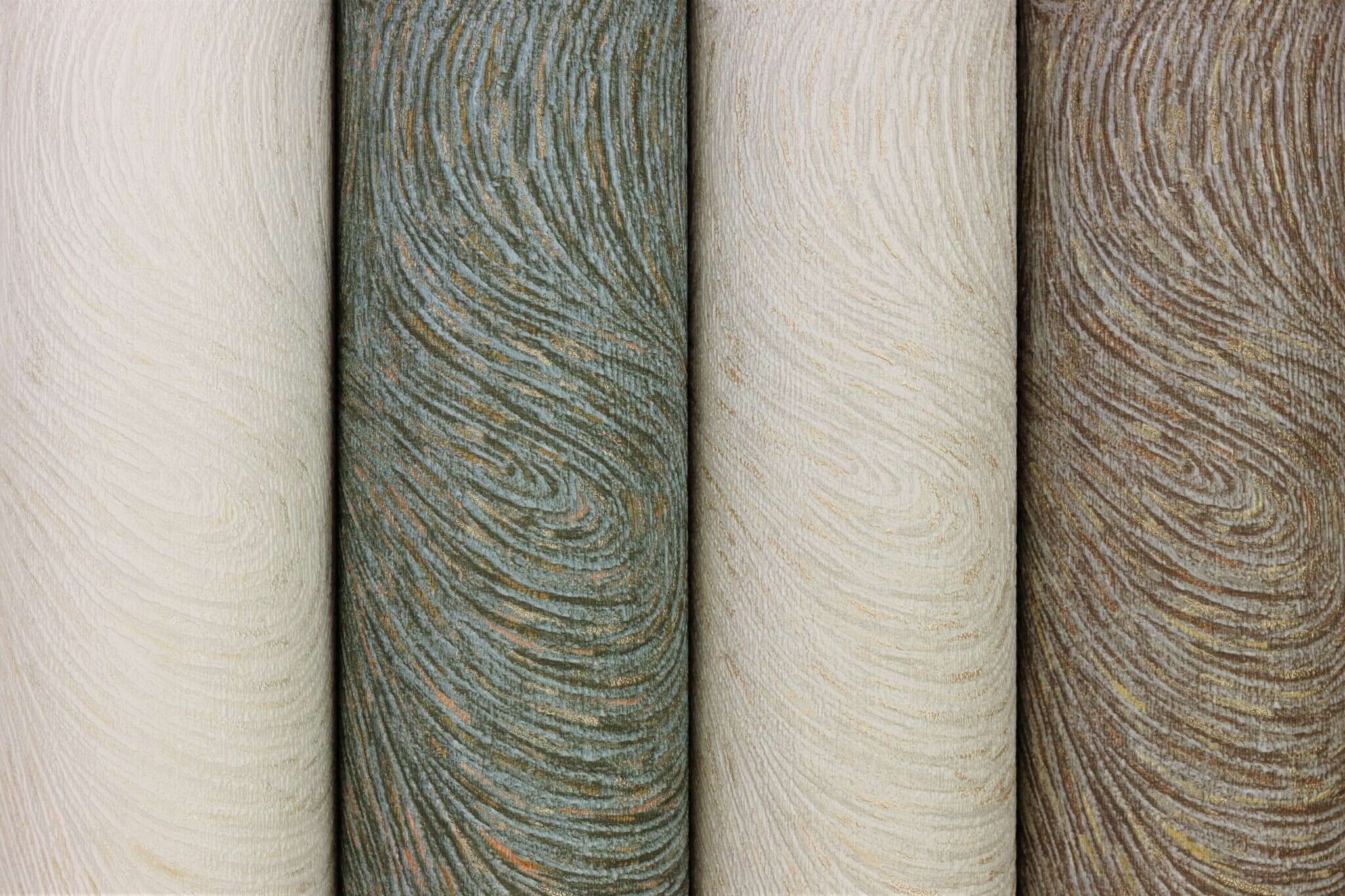 10-970111 Detailaufnahmen 3 Vague papier peint intissé bleu-bleu-gris Selection double largeur 970111
