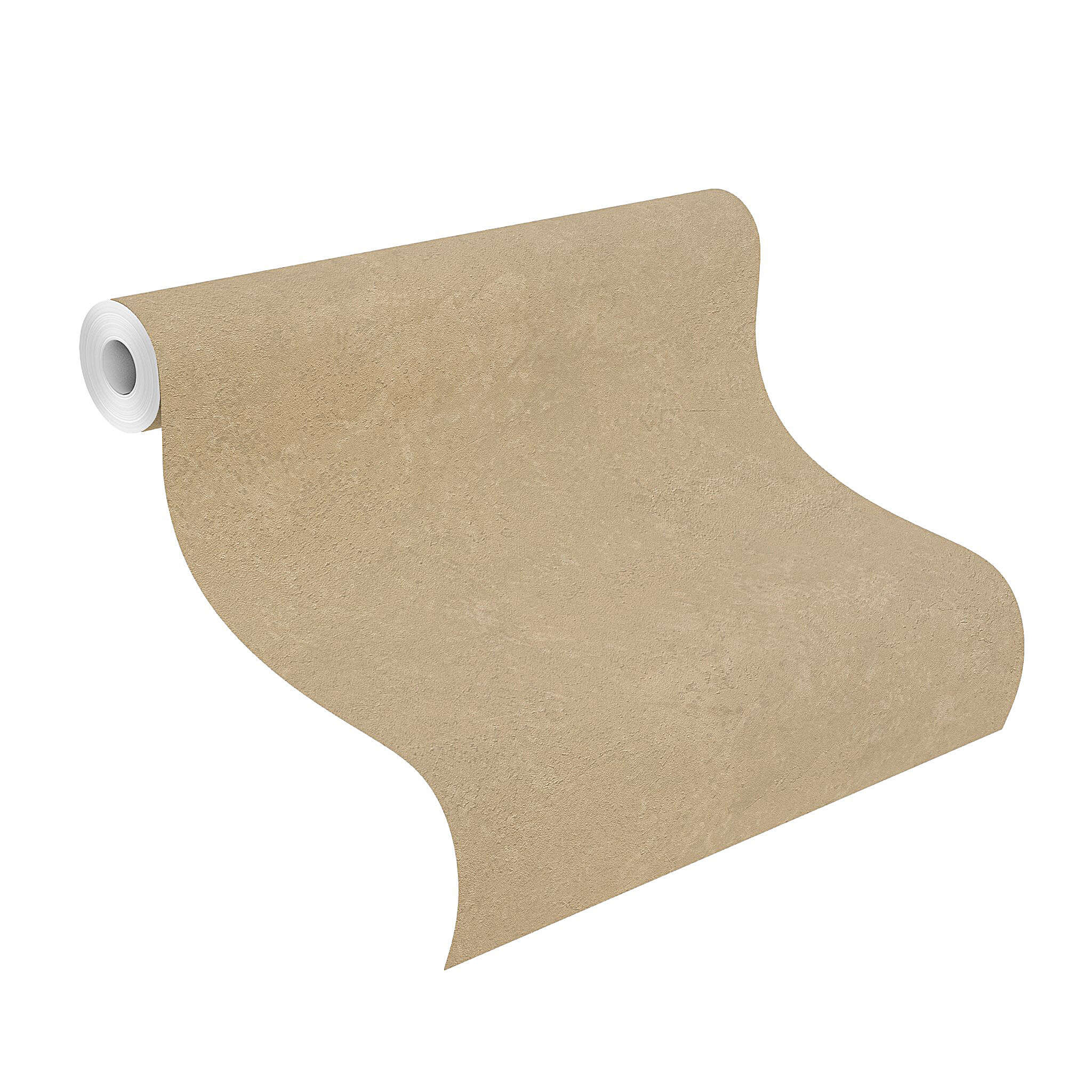 10-315196 Rolle abgerollt 1 Unrolled wallpaper roll with Strong mustard yellow combined with an oxidised metal look – a real eye-catcher with depth.