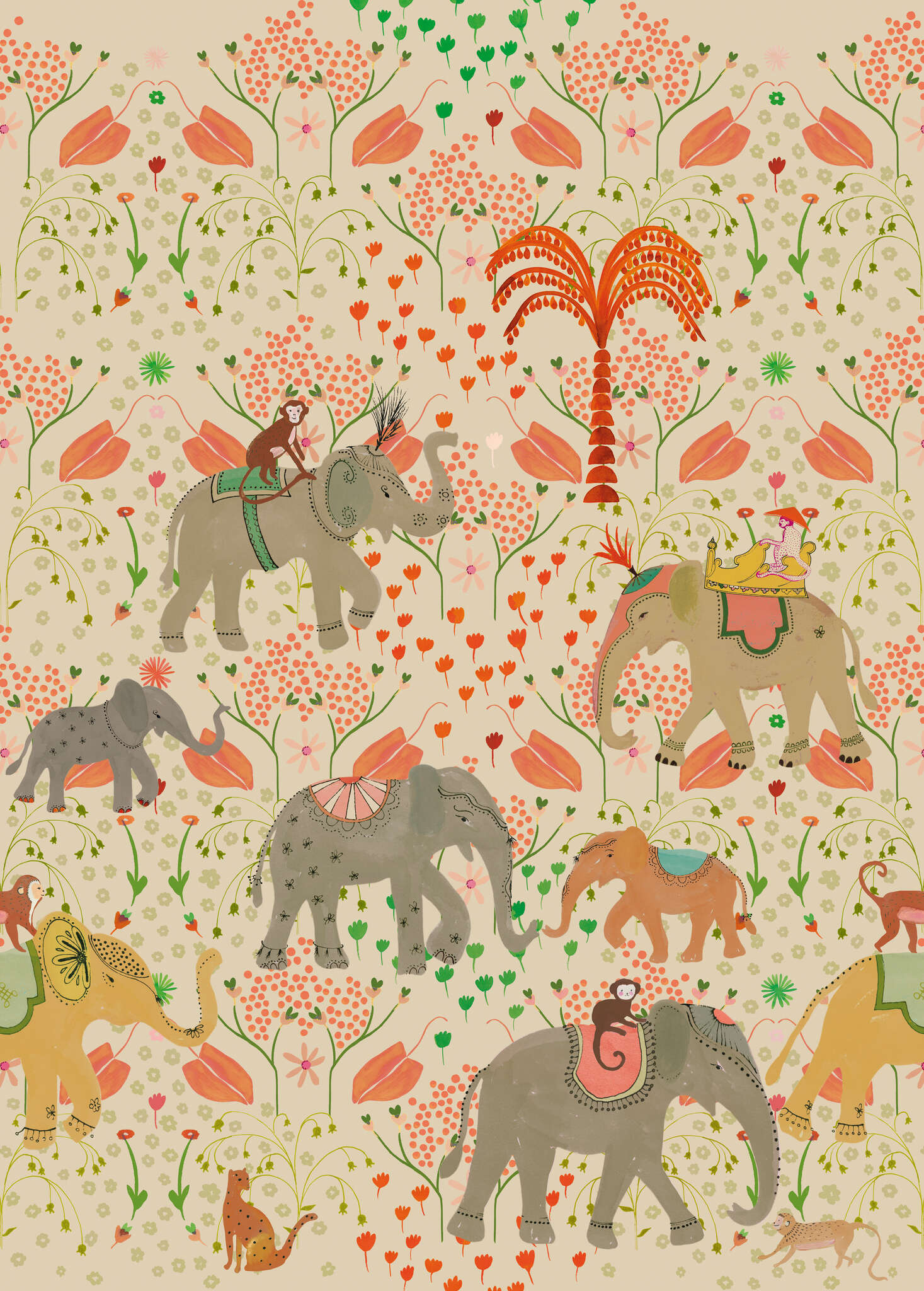 10-557831 Produktabbildung (ohne Scans) 1 Claas Papier peint Vintage Eléphants 557831