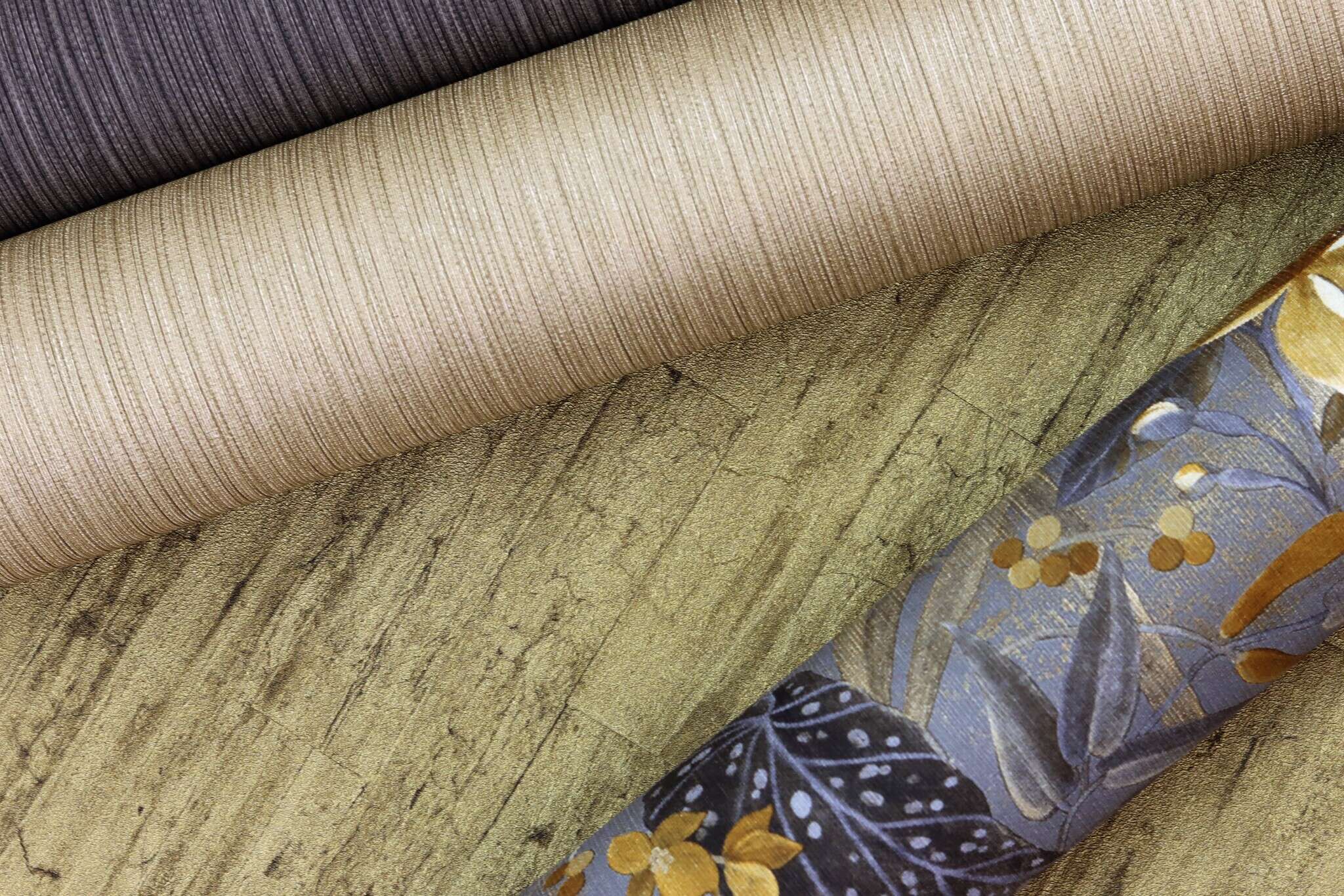 10-538229 Detailaufnahmen 5 Image détaillée de Papier peint à feuilles avec fleurs et plantes