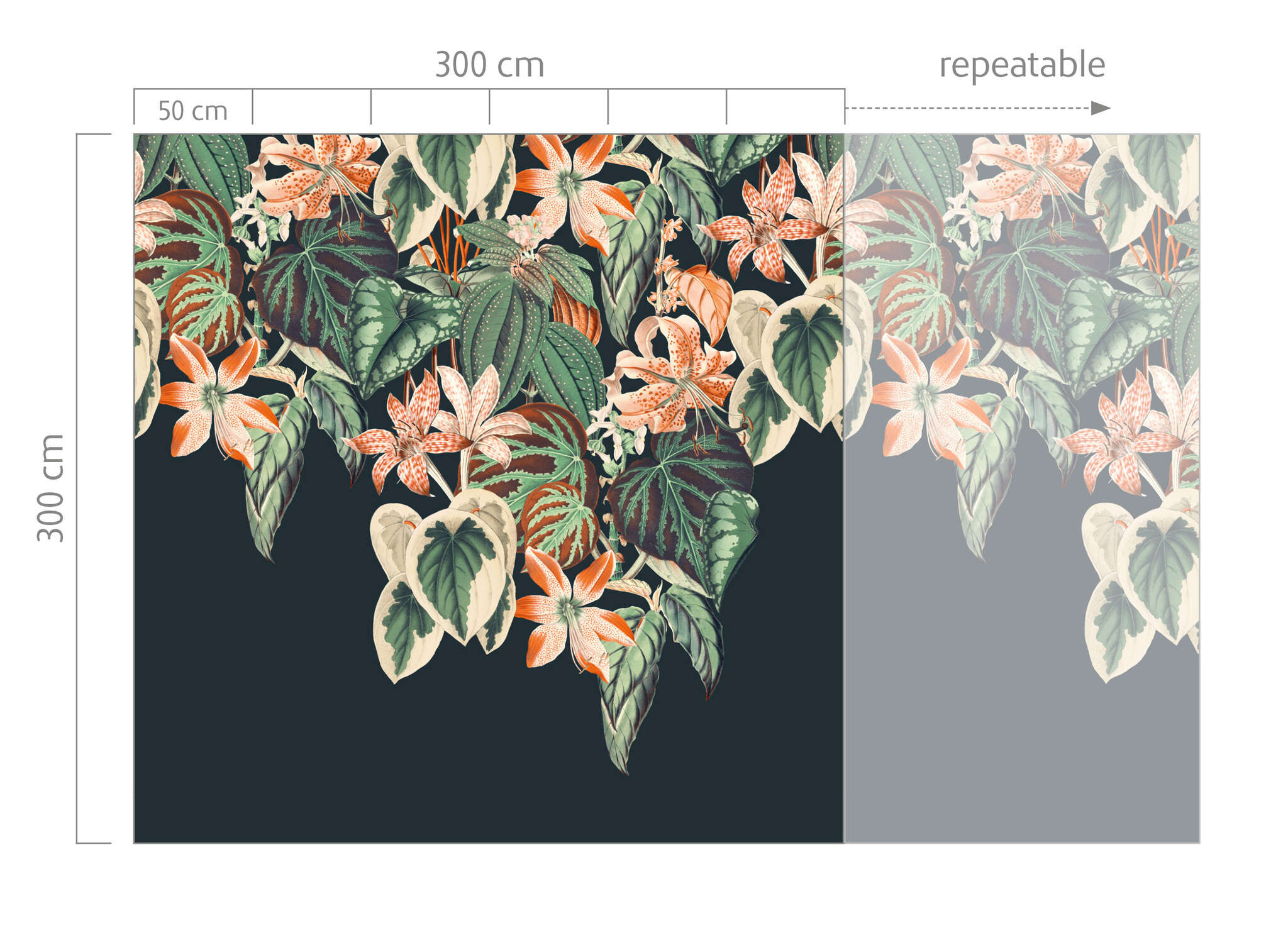 10-590043 Bildauschnitt 1 magicwalls Fototapete mit Blumenranken 590043