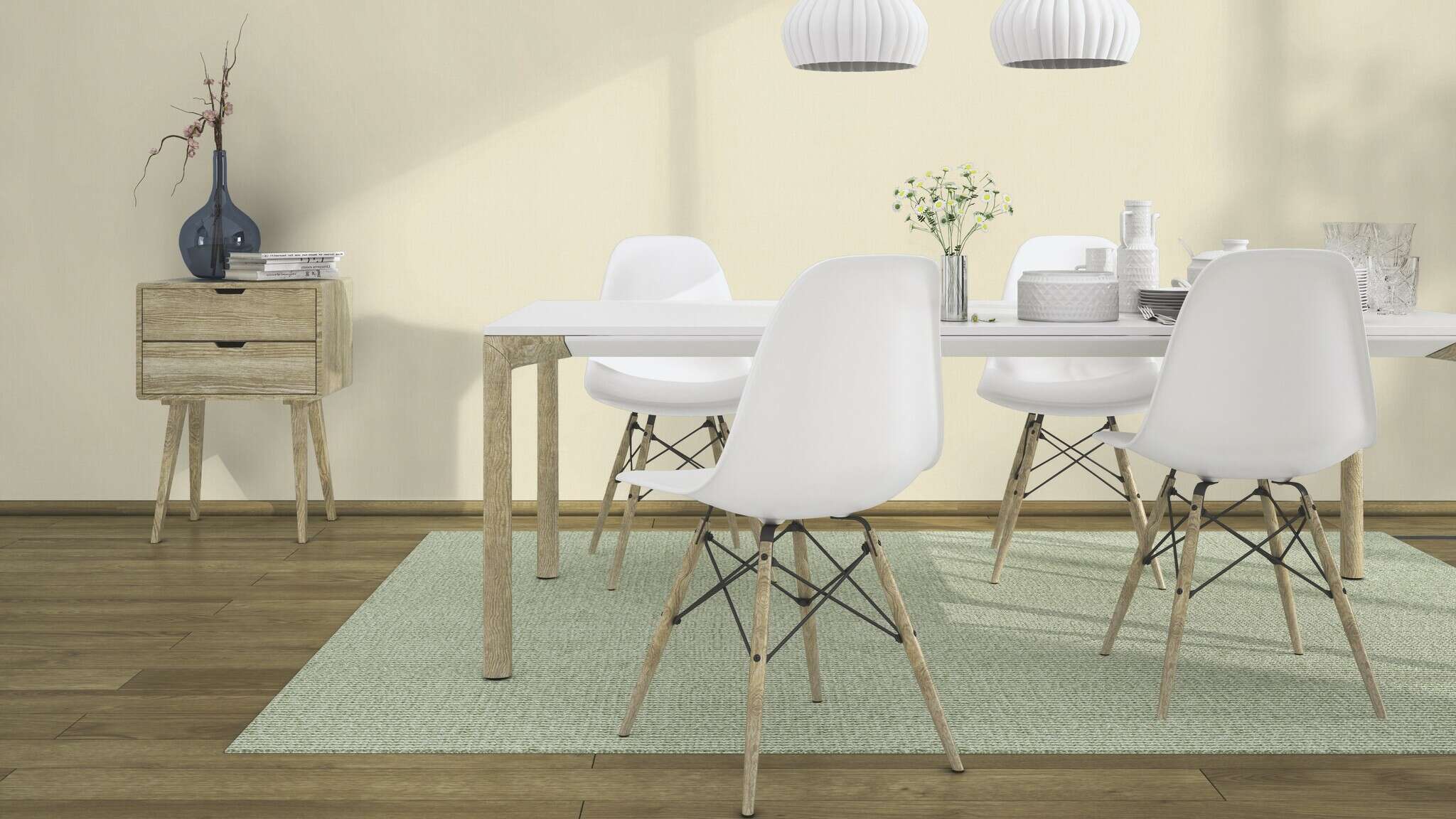 10-960778 Raumsituationen 2 Papier peint intissé aspect textile beige My Cottage 960778