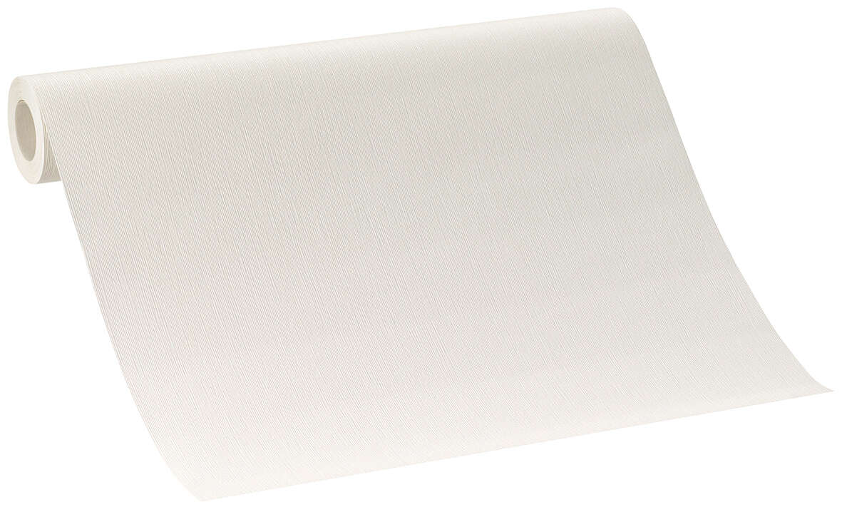 10-419900 Rolle abgerollt 2 Structure papier peint intissé blanc-crème Selection 419900