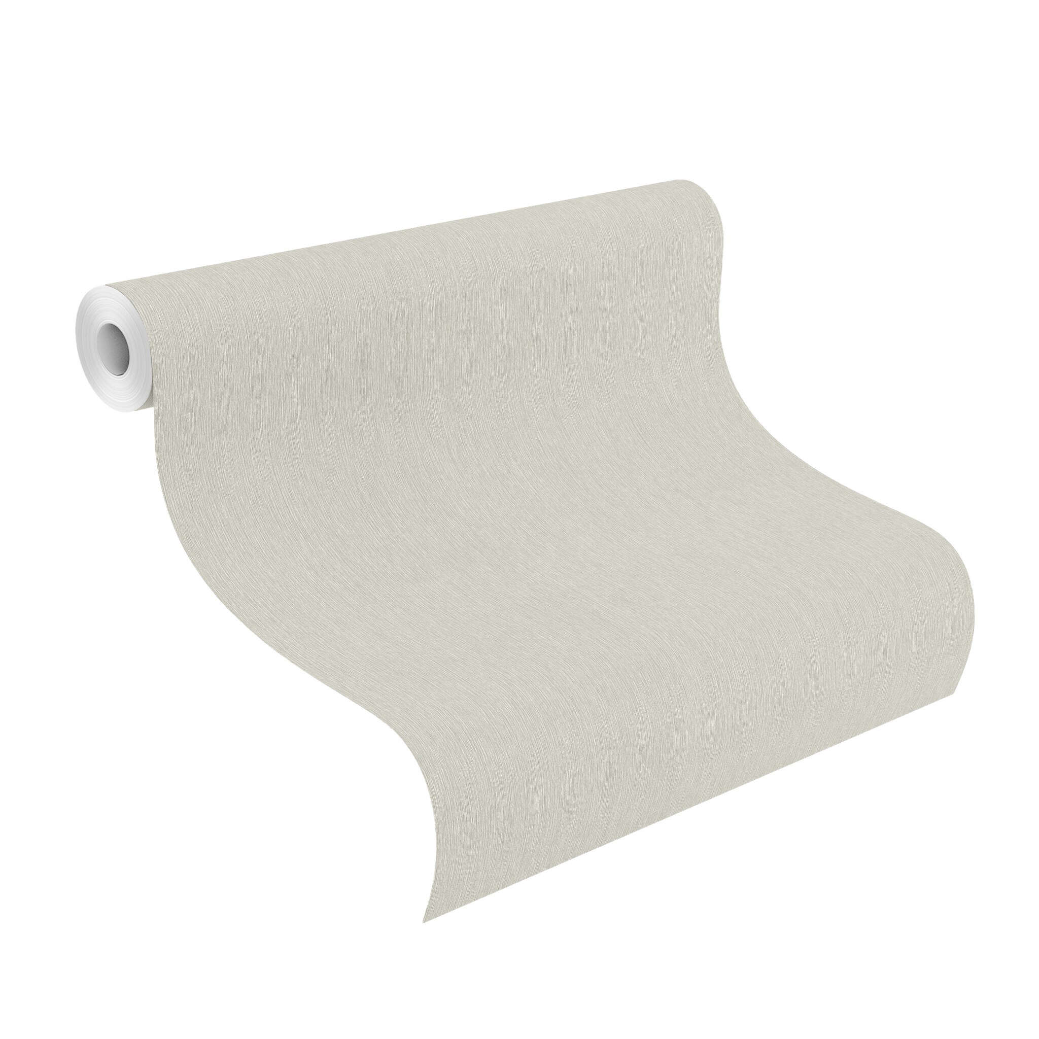 10-608663 Rolle abgerollt 1 Rouleau de déroulé avec Papier peint uni avec texture fil