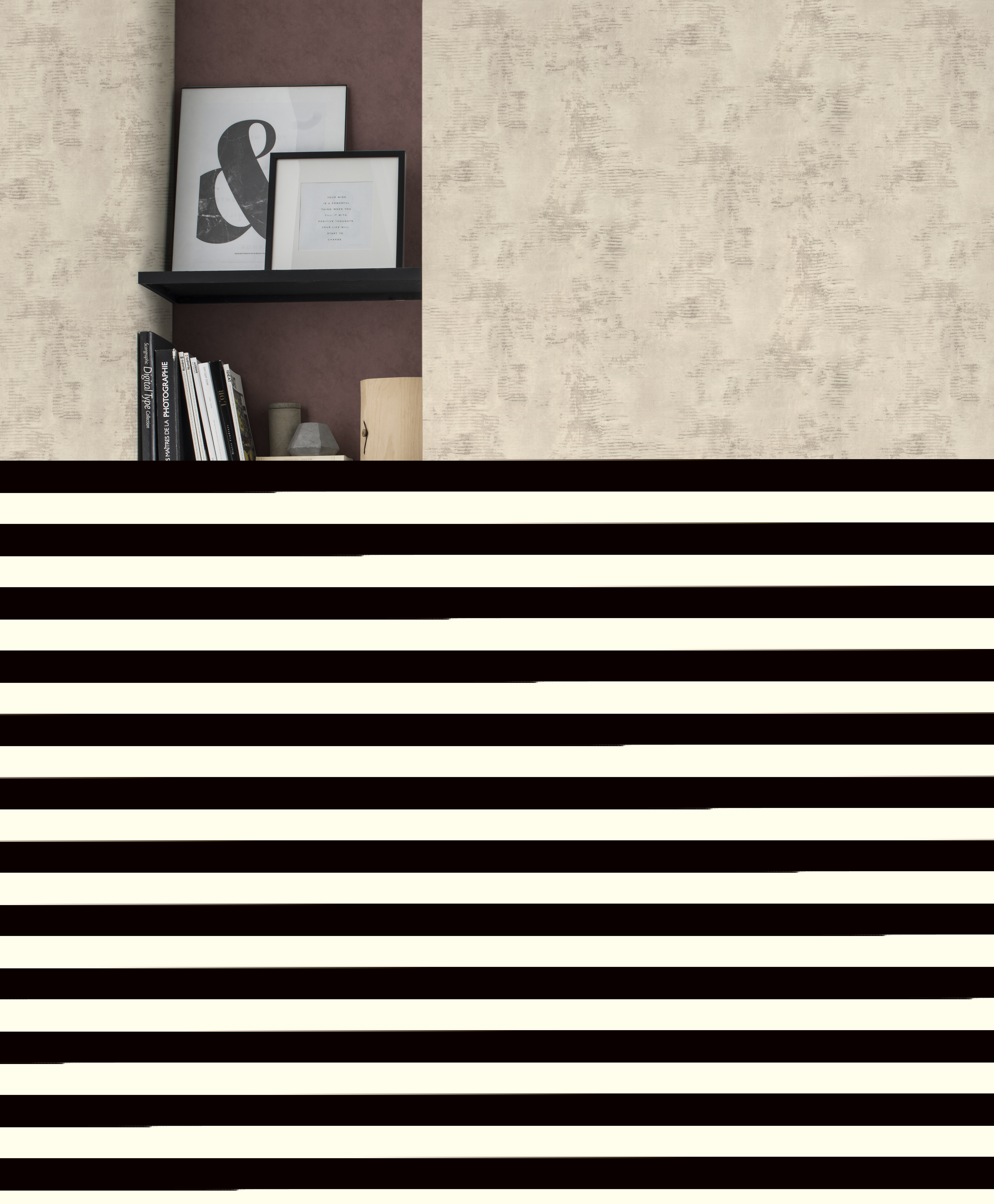 10-426212 Raumsituationen 3 Non-woven wallpaper plaster look in brown 426212