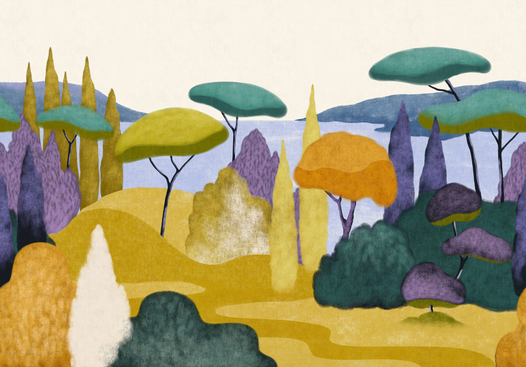 10-300007 Artikelscan 1 Vliestapete Lago di Como in Lila | Roomblush - RB458