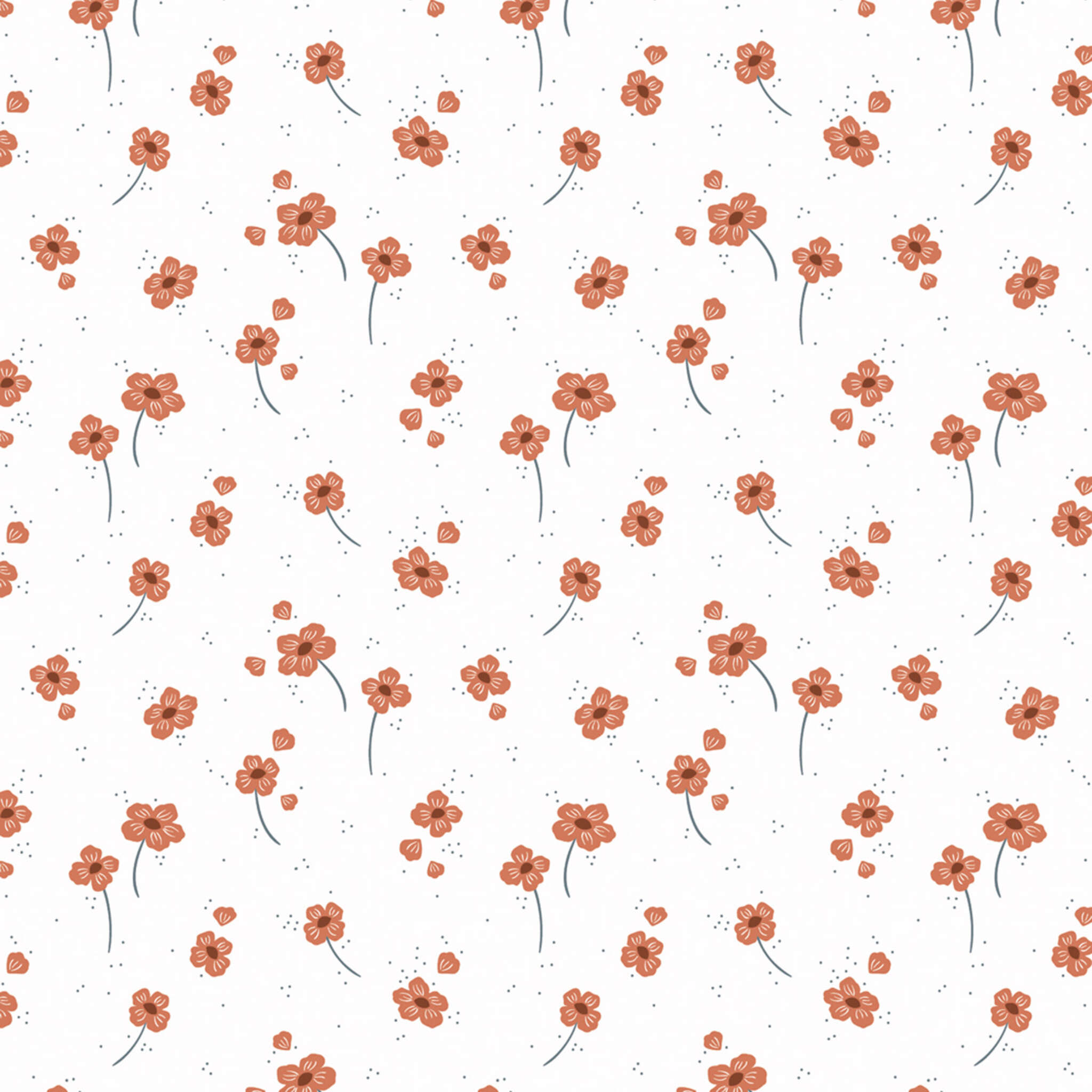 10-300087 D2C Vorschaubild 1 Fototapete Little Flowers in Rot | Roomblush - RB002-RC