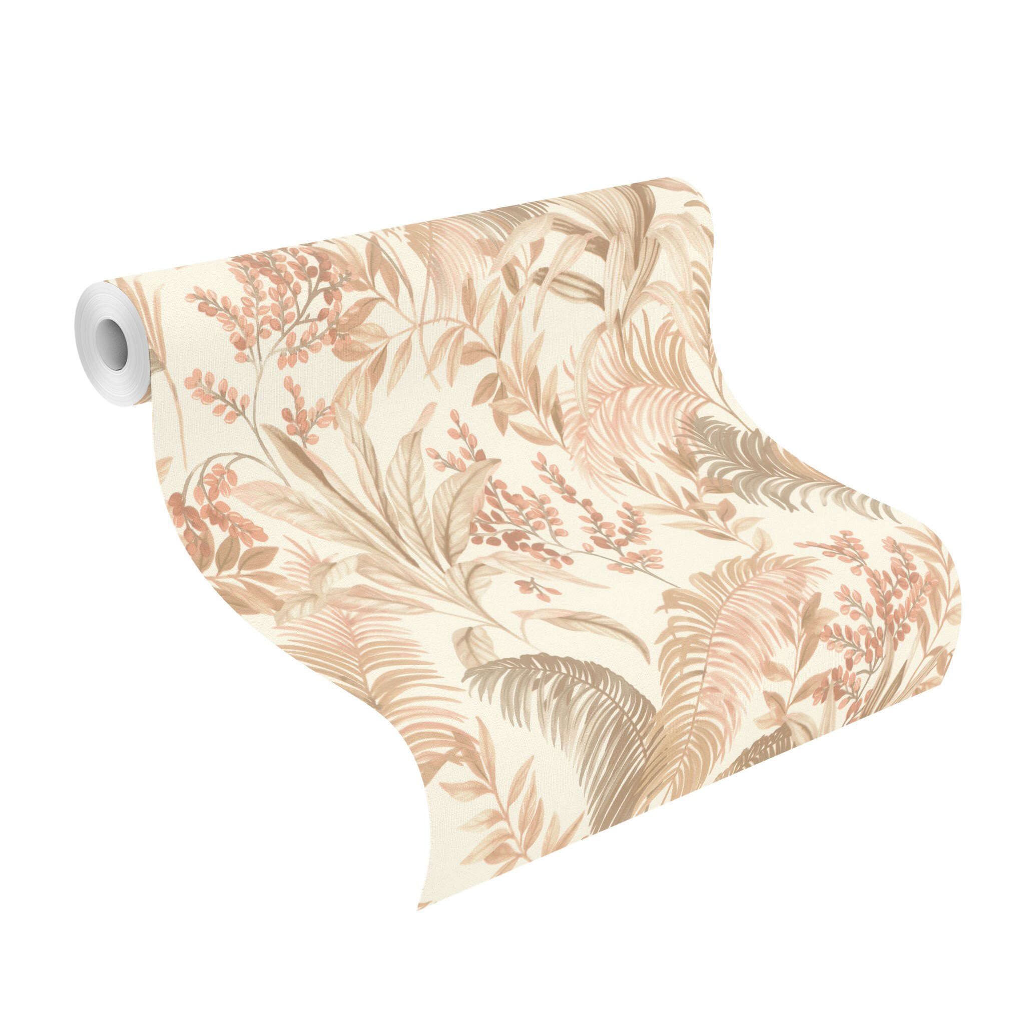 10-481921 Rolle abgerollt 1 Non-woven wallpaper in beige Florentine IV 481921