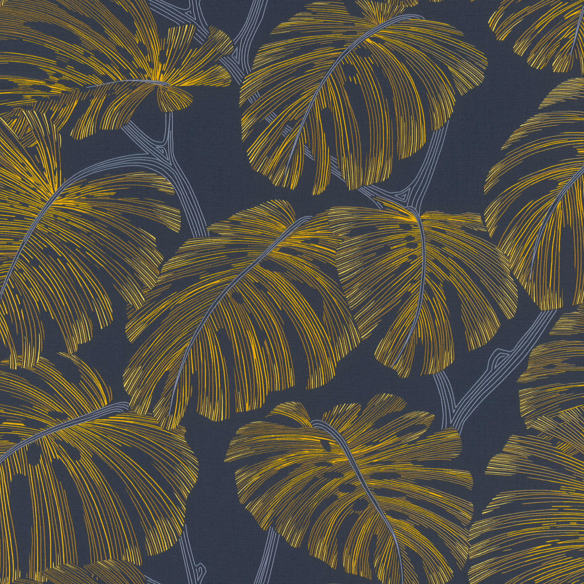 10-692105 Artikelscan 1 Non-woven wallpaper Monstera in blue 692105