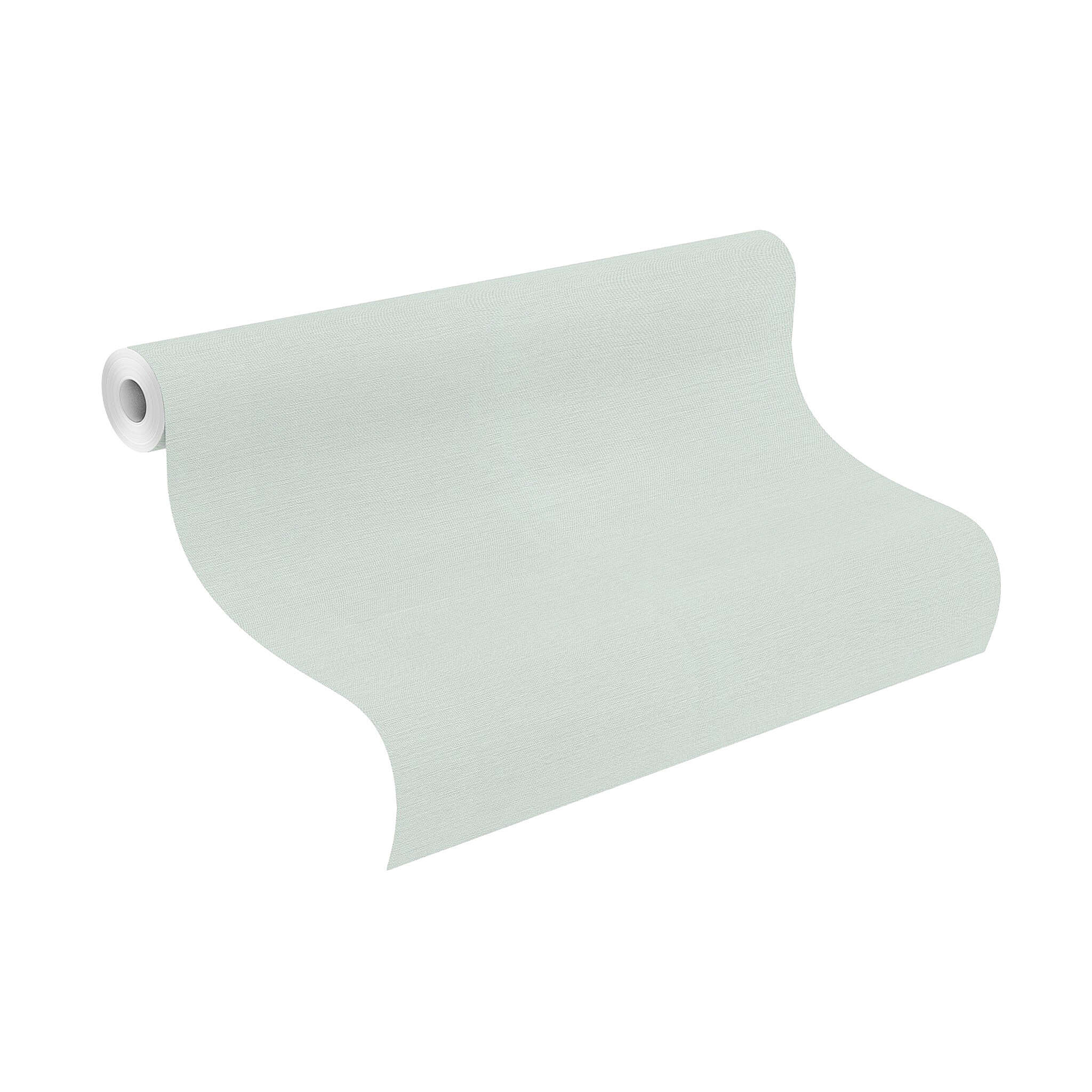 10-688009 Rolle abgerollt 1 Unrolled wallpaper roll with Single-colour wallpaper with a textile texture