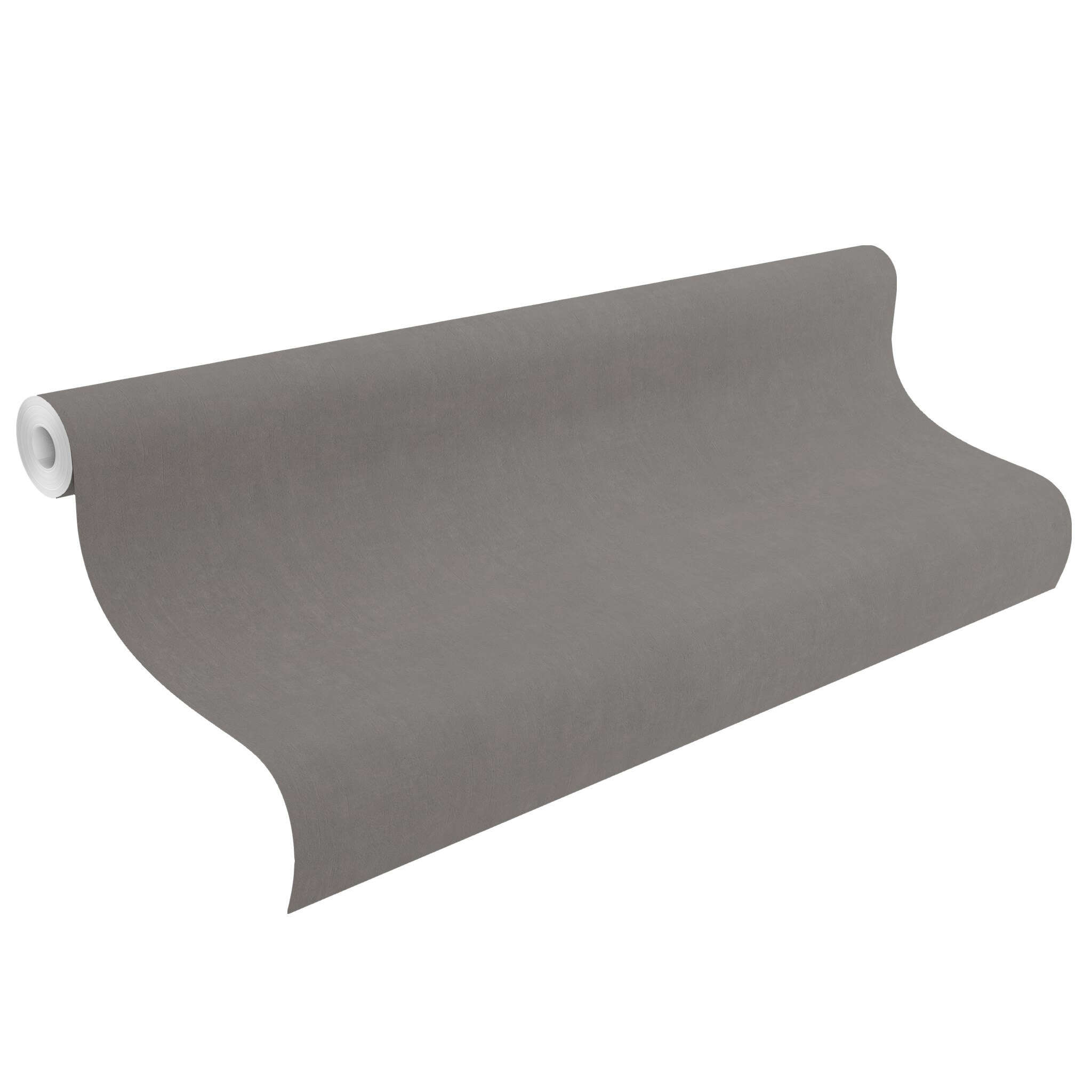 10-990416 Rolle abgerollt 1 Metalloptik Vliestapete in Grau-braun Unitex 990416
