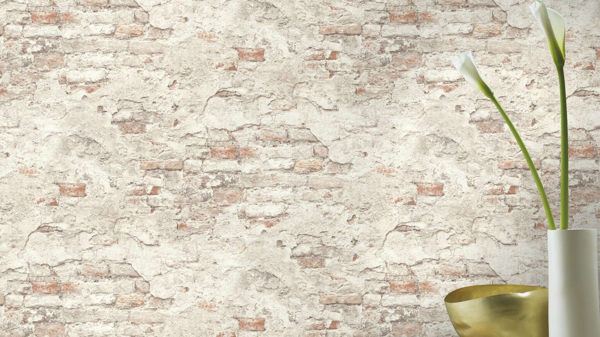 10-939316 Raumsituationen 4 Room with Wallpaper with stone wall