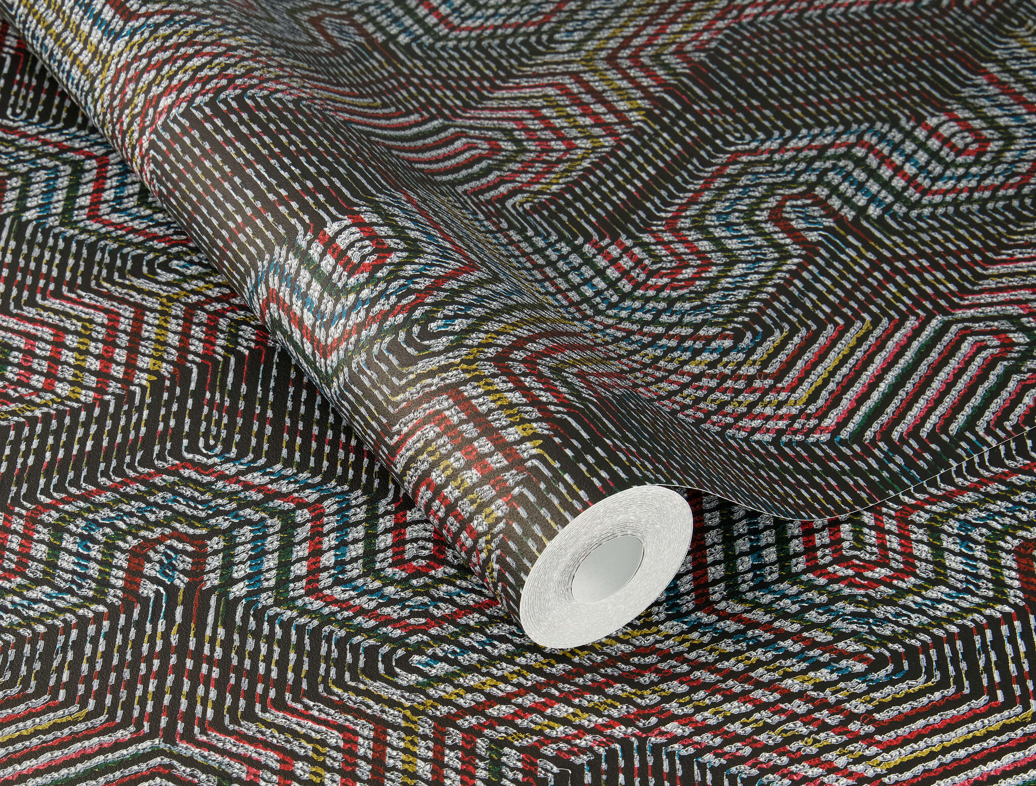 10-751925 Detailaufnahmen 1 Detailed image of Geometric textile pattern in ethnic style