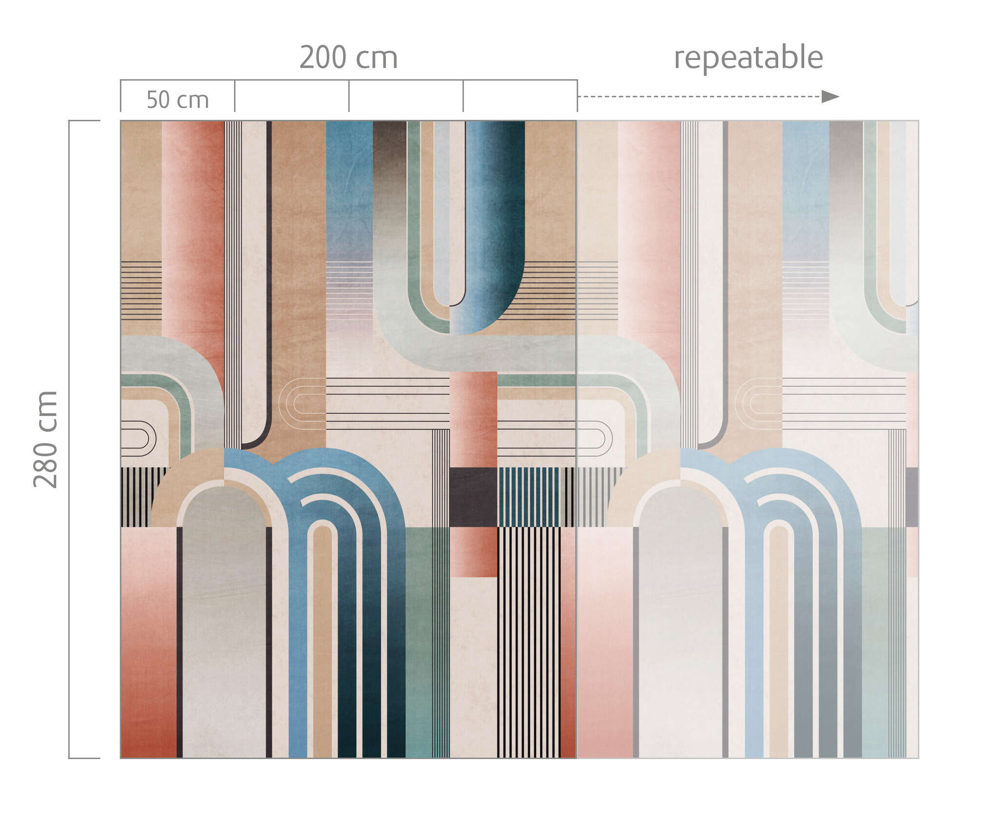 10-300075 Bildauschnitt 1 Wall mural Vintage Twist in Beige | Roomblush - RB466