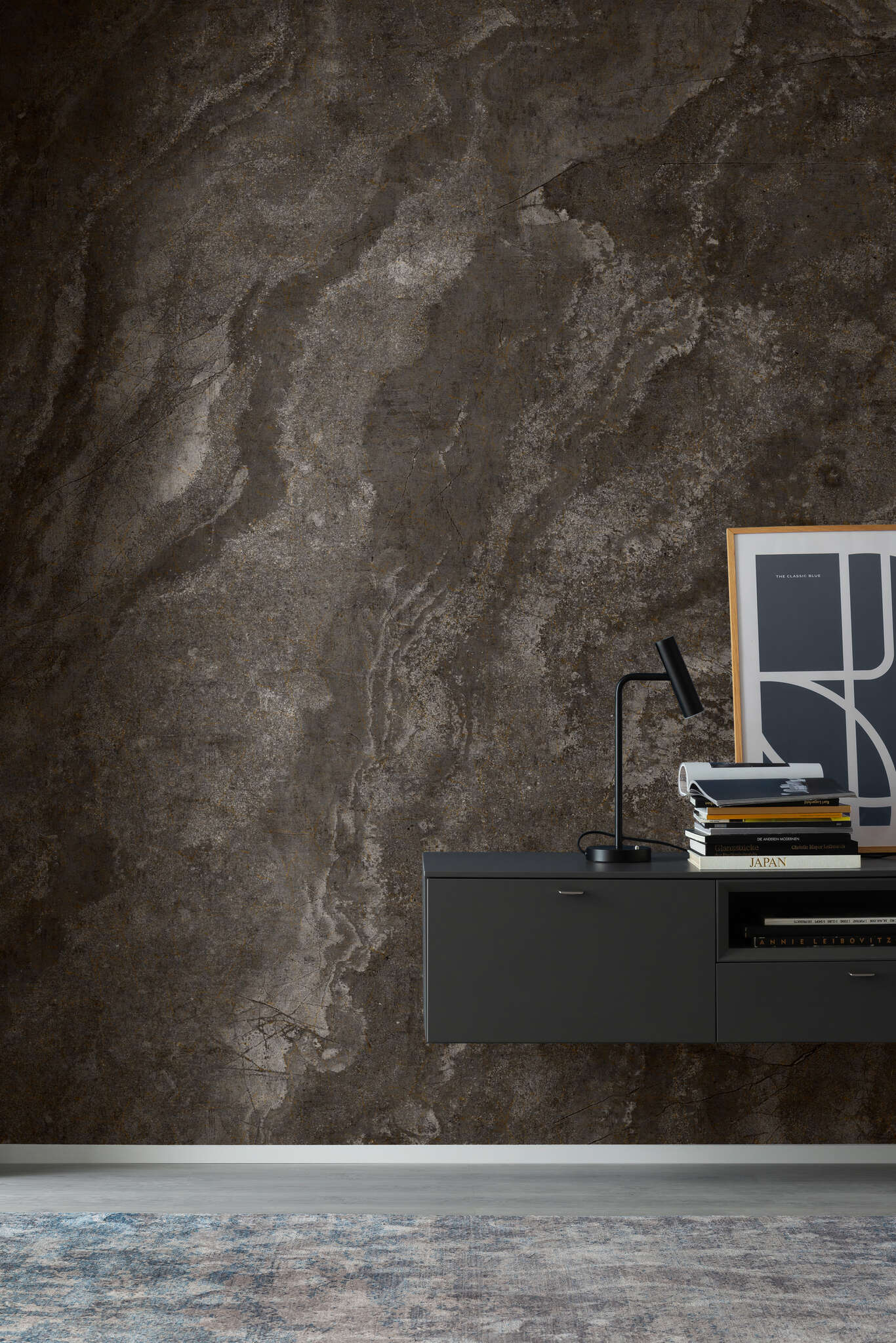 10-366709 Raumbilder 1 SCHÖNER WOHNEN collection mural wallpaper MARBLE XXL in gray and gold 366709