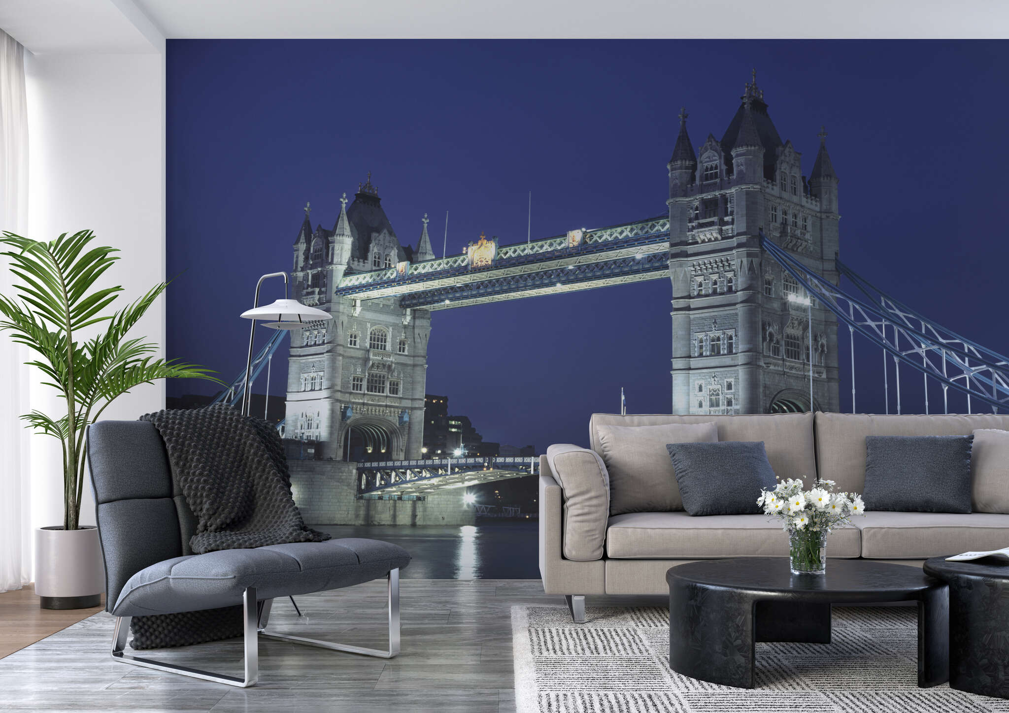 10-849103 Raumbilder 1 Fototapete Tower Bridge in Blau 849103