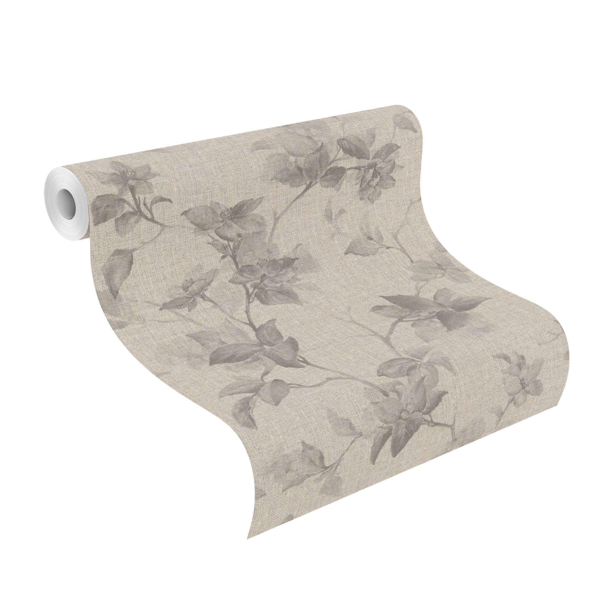 10-612950 Rolle abgerollt 1 Vliestapete florale Ornamente in Braun - Atelier Tissé Harper 612950