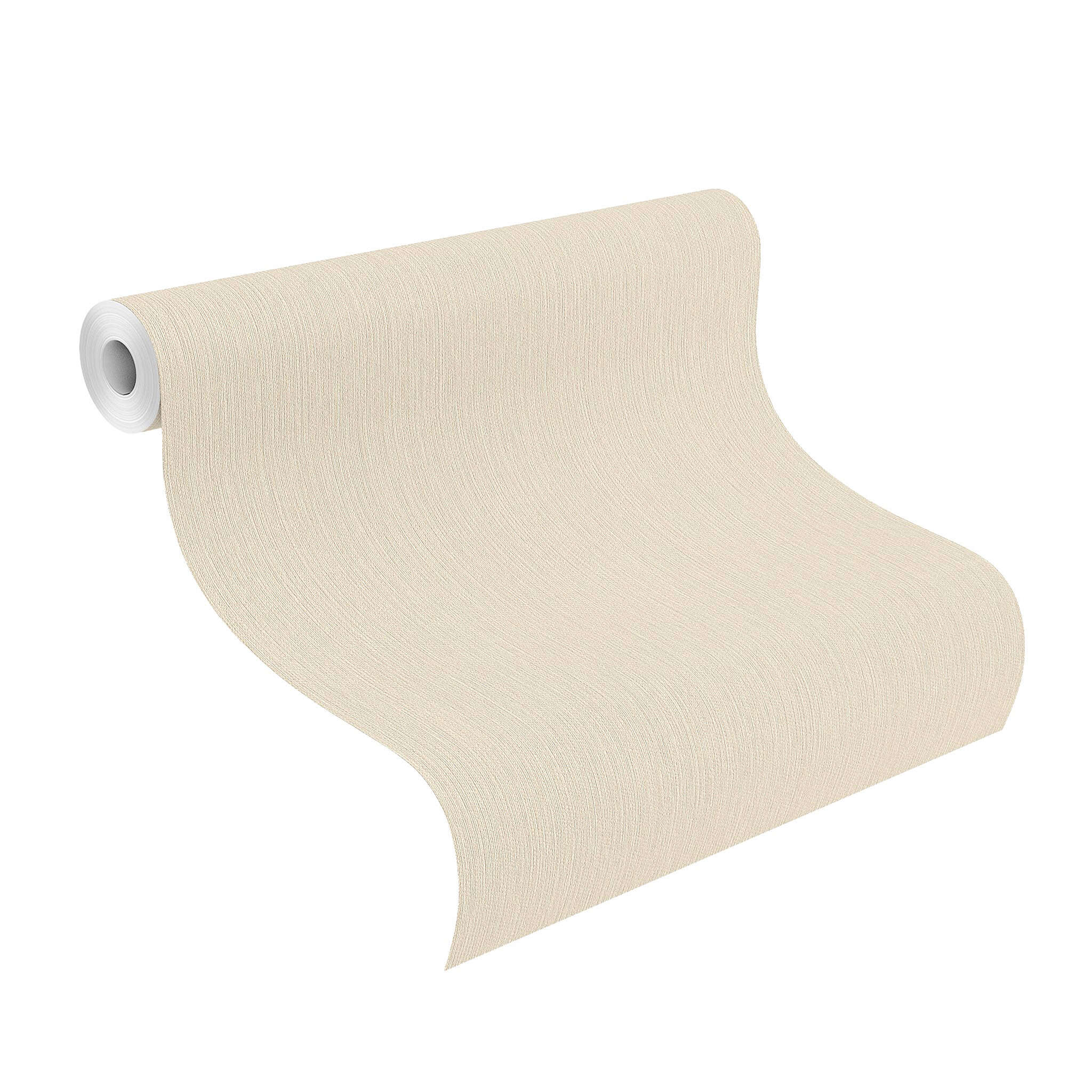 10-536812 Rolle abgerollt 1 Unrolled wallpaper roll with Single-colour wallpaper with a textile texture