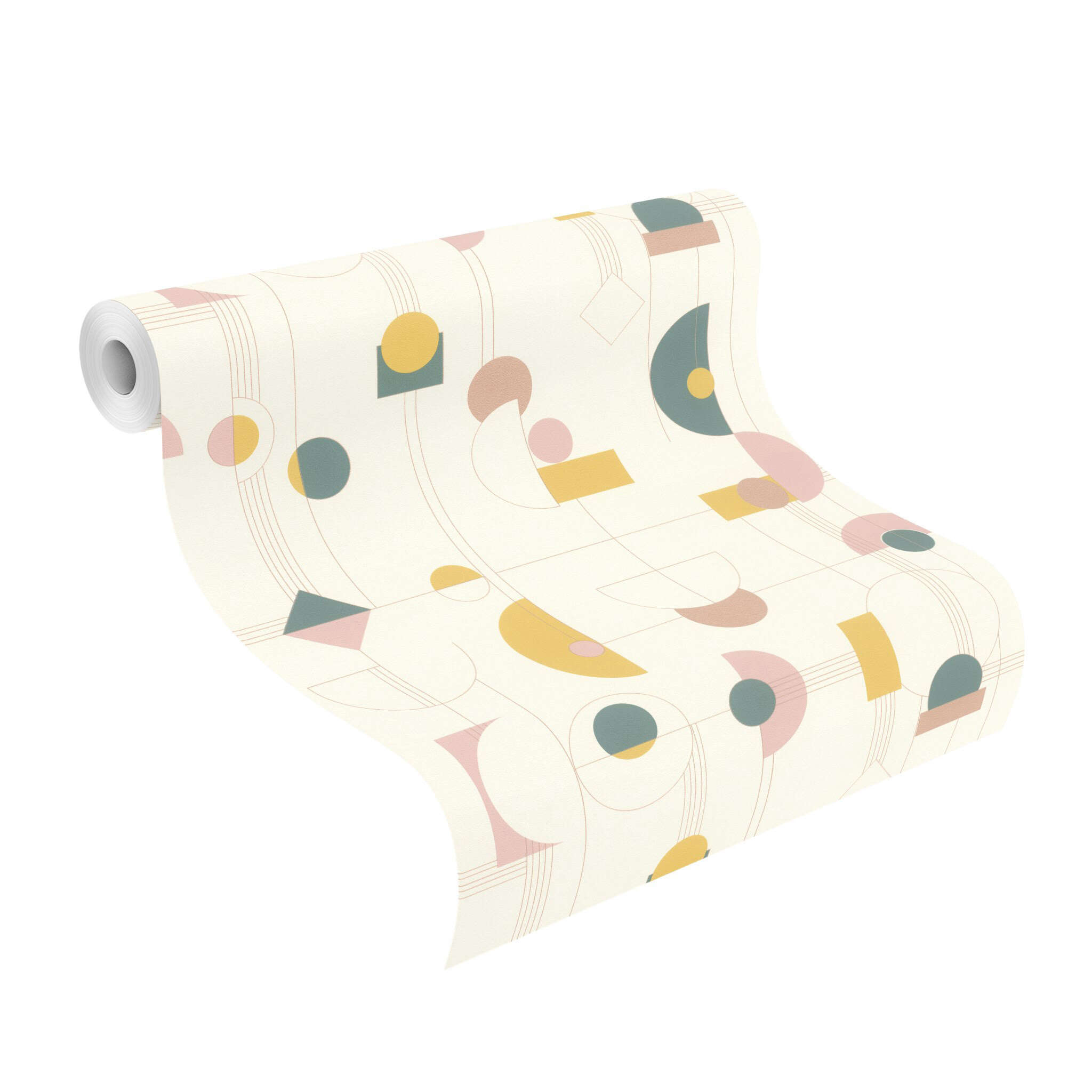 10-795271 Rolle abgerollt 1 Non-woven wallpaper in yellow Selection vinyl/non-woven 795271
