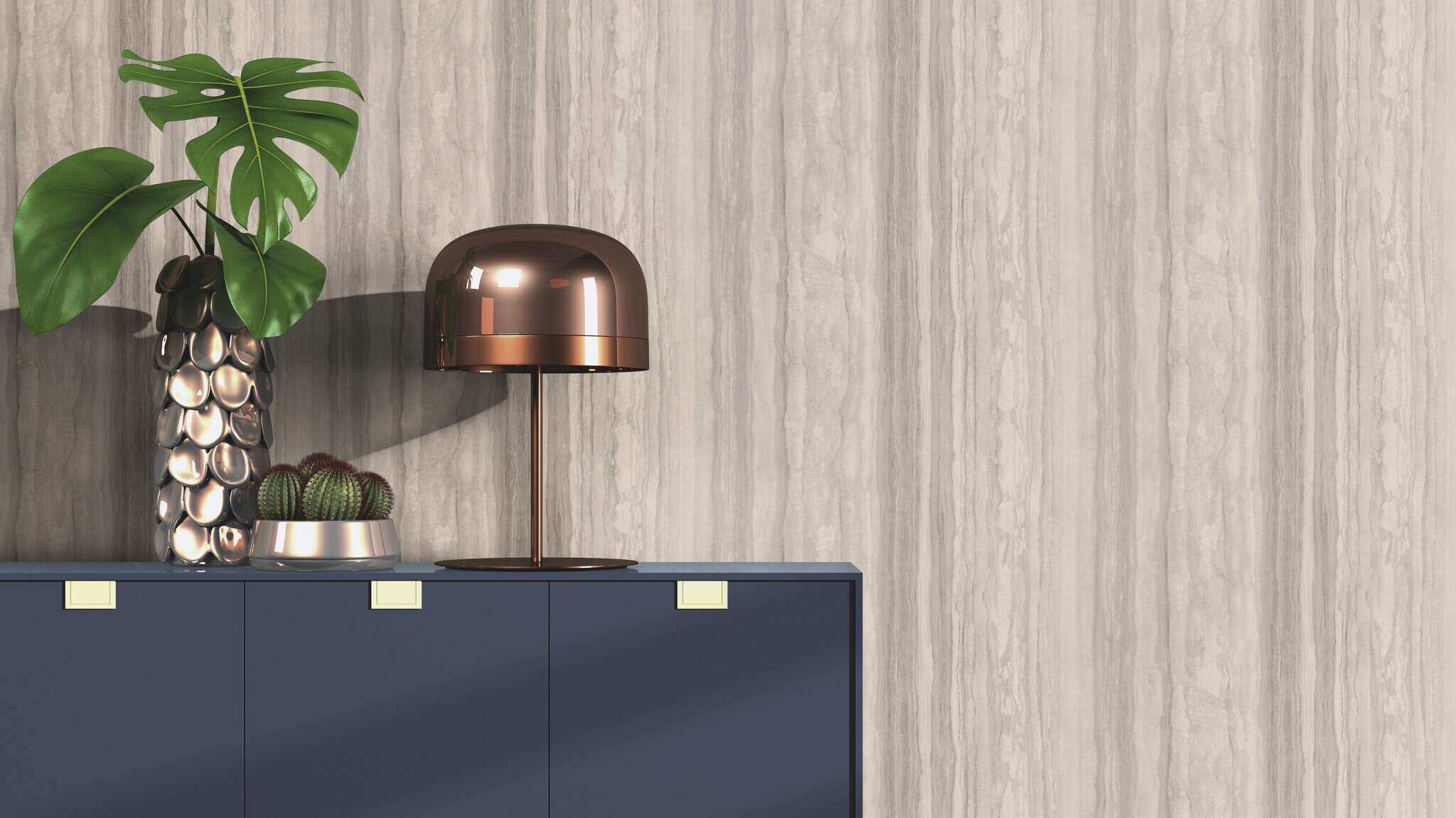 10-497342 Raumsituationen 1 Palazzo non-woven wallpaper in grey - Factory VI 497342