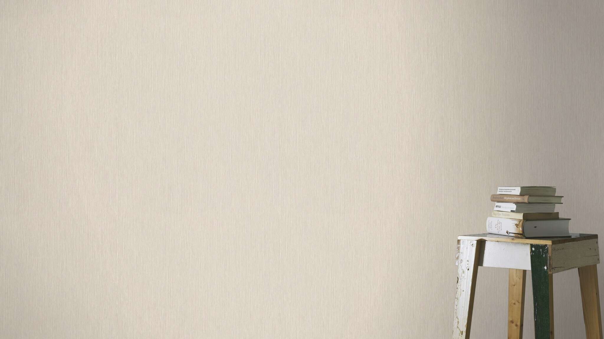 10-844337 Raumsituationen 1 Une chambre avec Papier peint uni avec texture fil