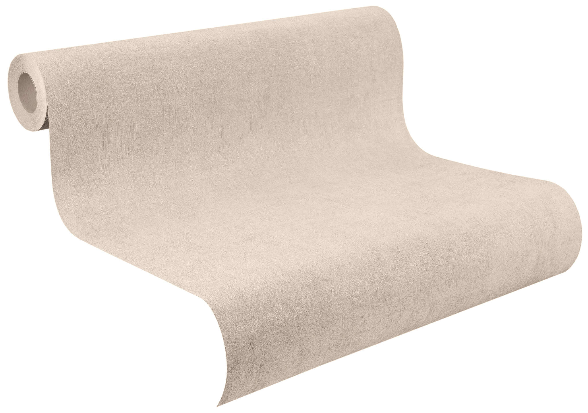 10-489828 Rolle abgerollt 1 Unrolled wallpaper roll with Single-colour, looks like rough plaster