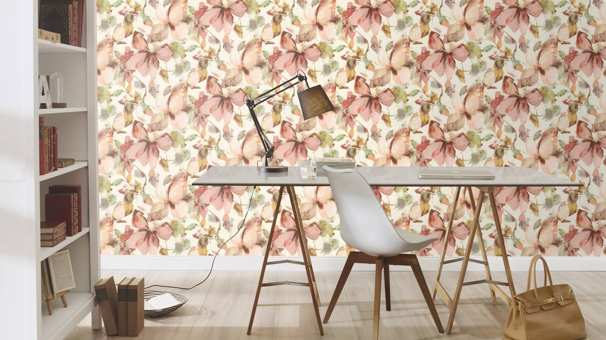 10-481259 Raumsituationen 2 Non-woven wallpaper in pink Florentine IV 481259