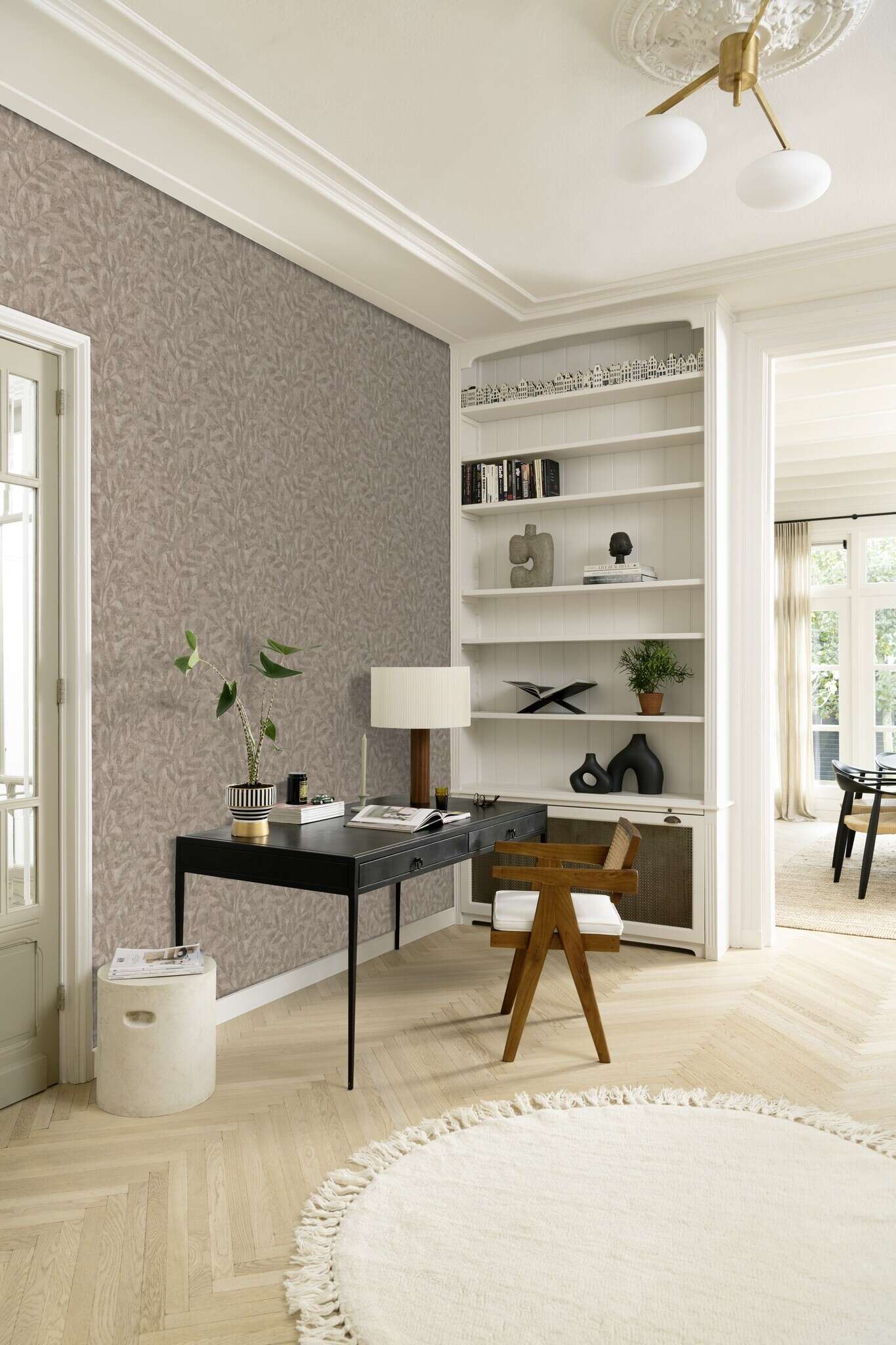 10-977059 Raumsituationen 3 Blätter Vliestapete in Braun-Helltaupe Selection doppeltbreit 977059