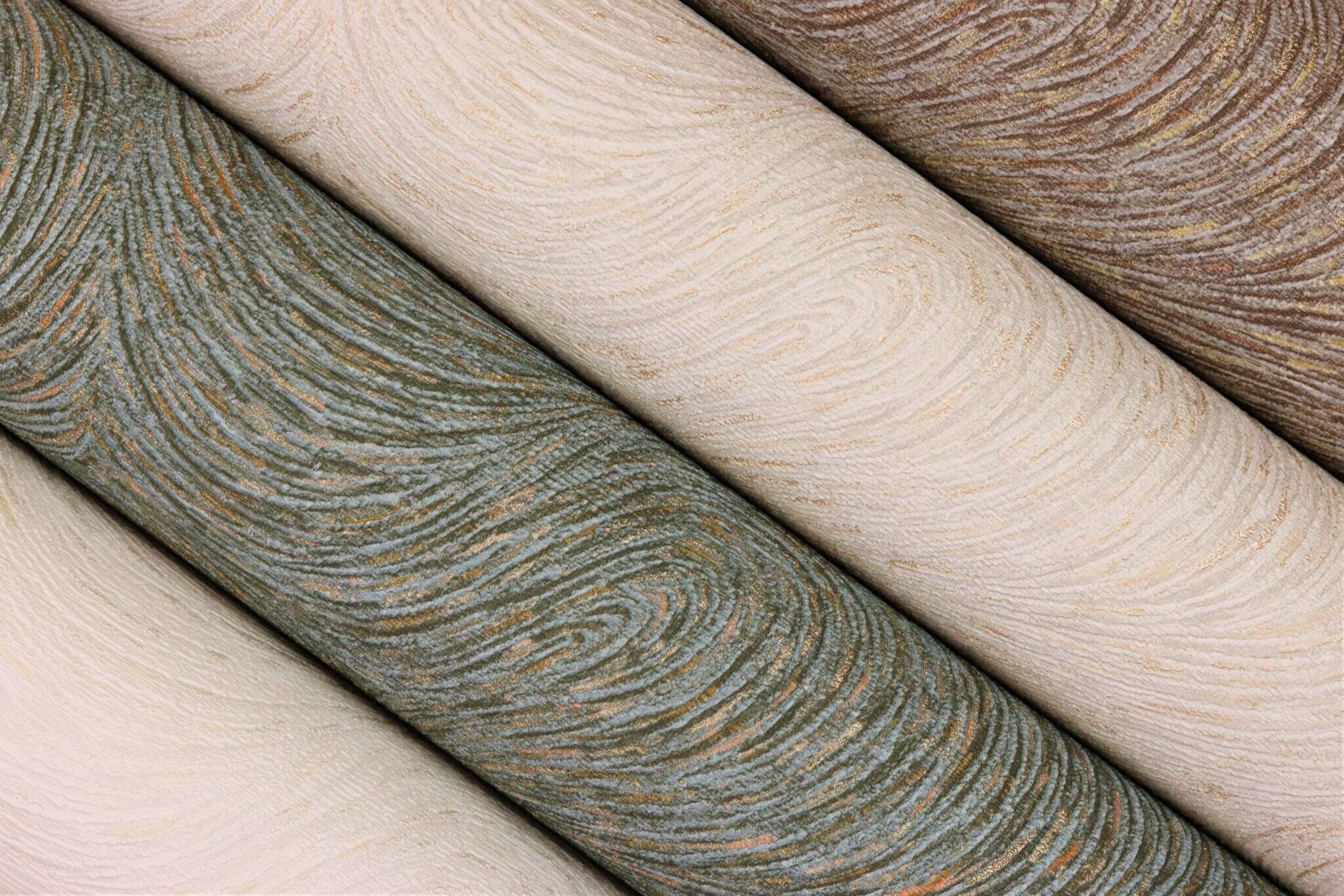 10-970111 Detailaufnahmen 9 Vague papier peint intissé bleu-bleu-gris Selection double largeur 970111