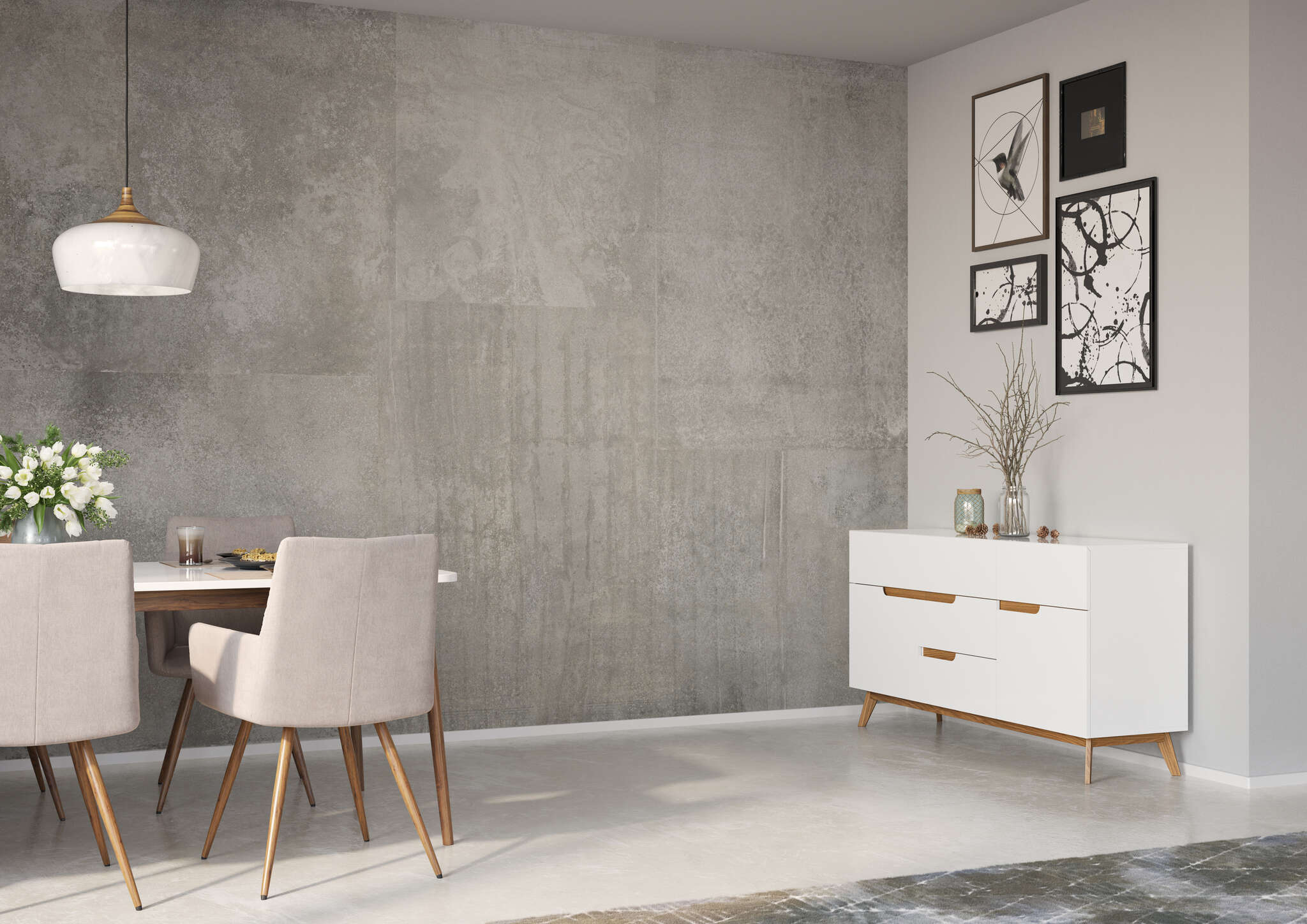 10-364255 Raumbilder 1 Factory V photo wallpaper concrete look in gray 364255