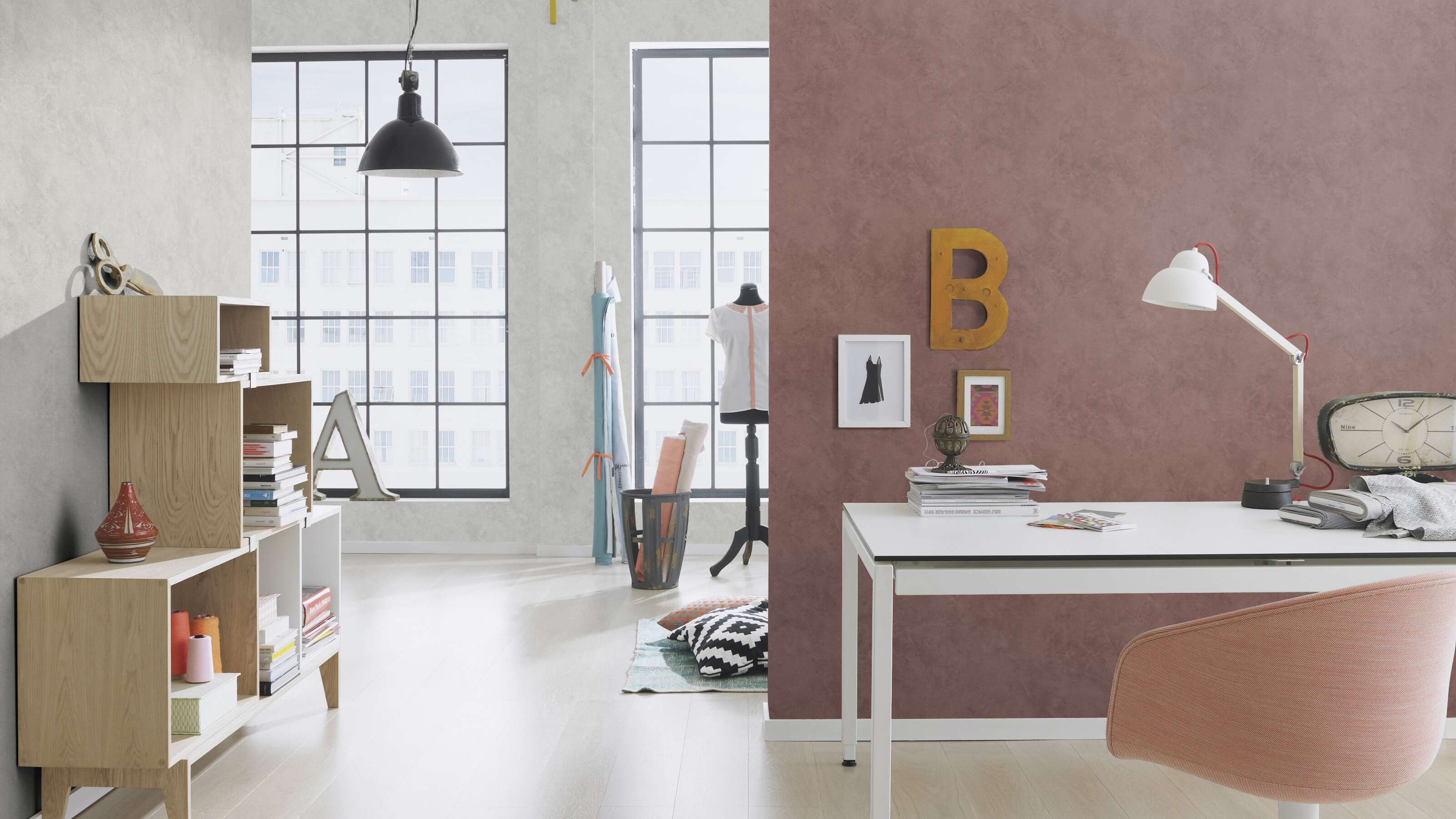 10-426199 Raumsituationen 1 Non-woven wallpaper in brown-red-brown Selection 426199