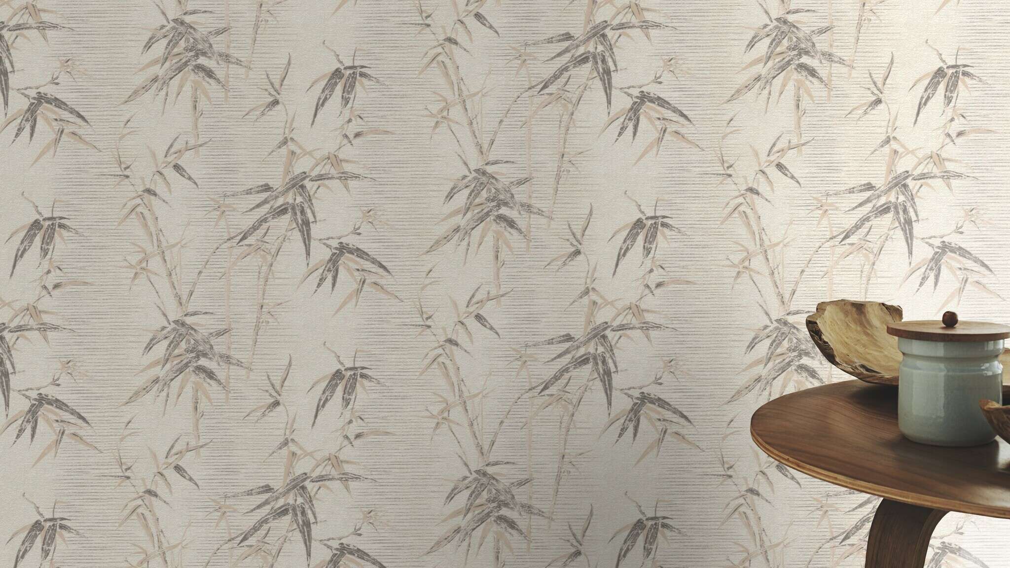 10-507539 Raumsituationen 2 Room with Textured wallpaper with three-dimensional plants
