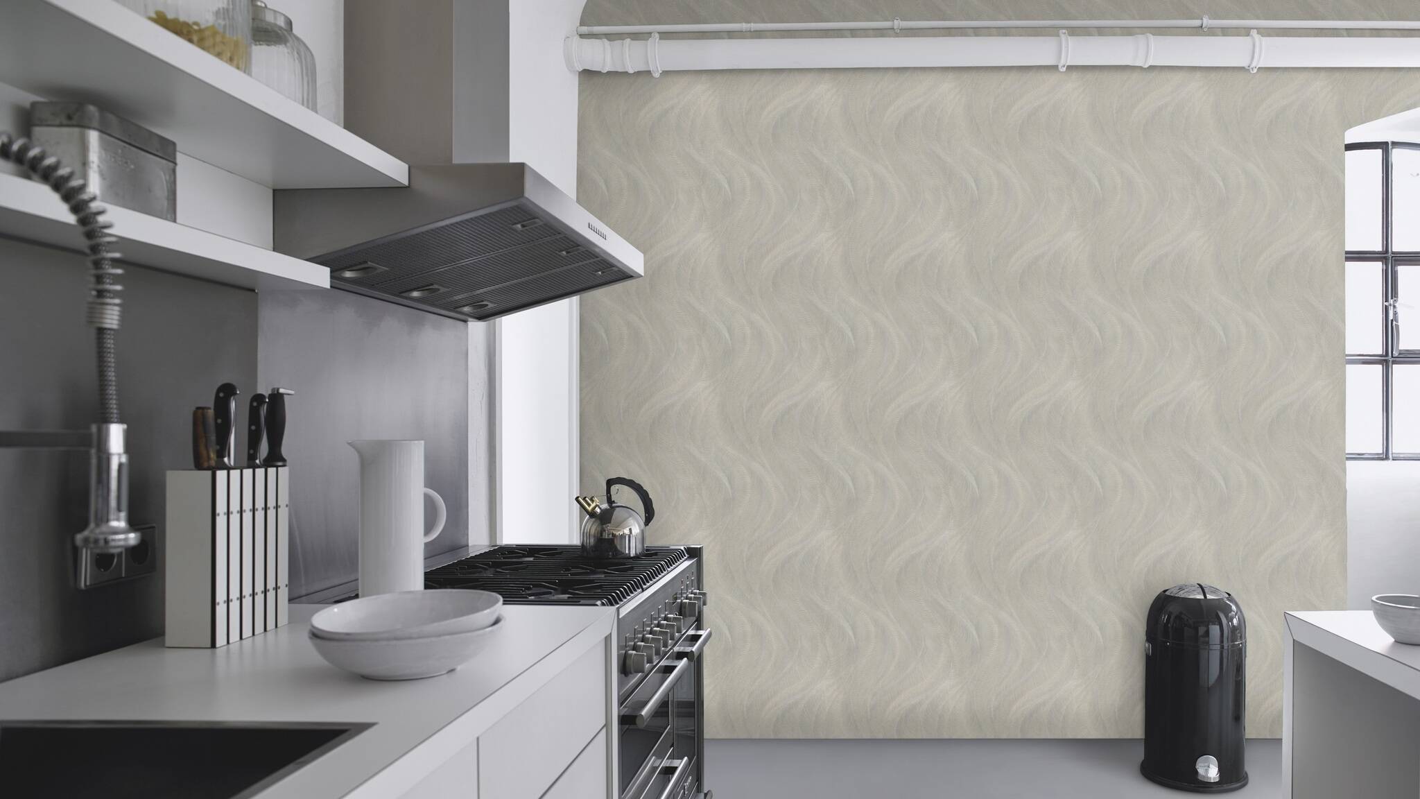 10-659634 Raumsituationen 2 Papier peint intissé argent-taupe Incanto 659634