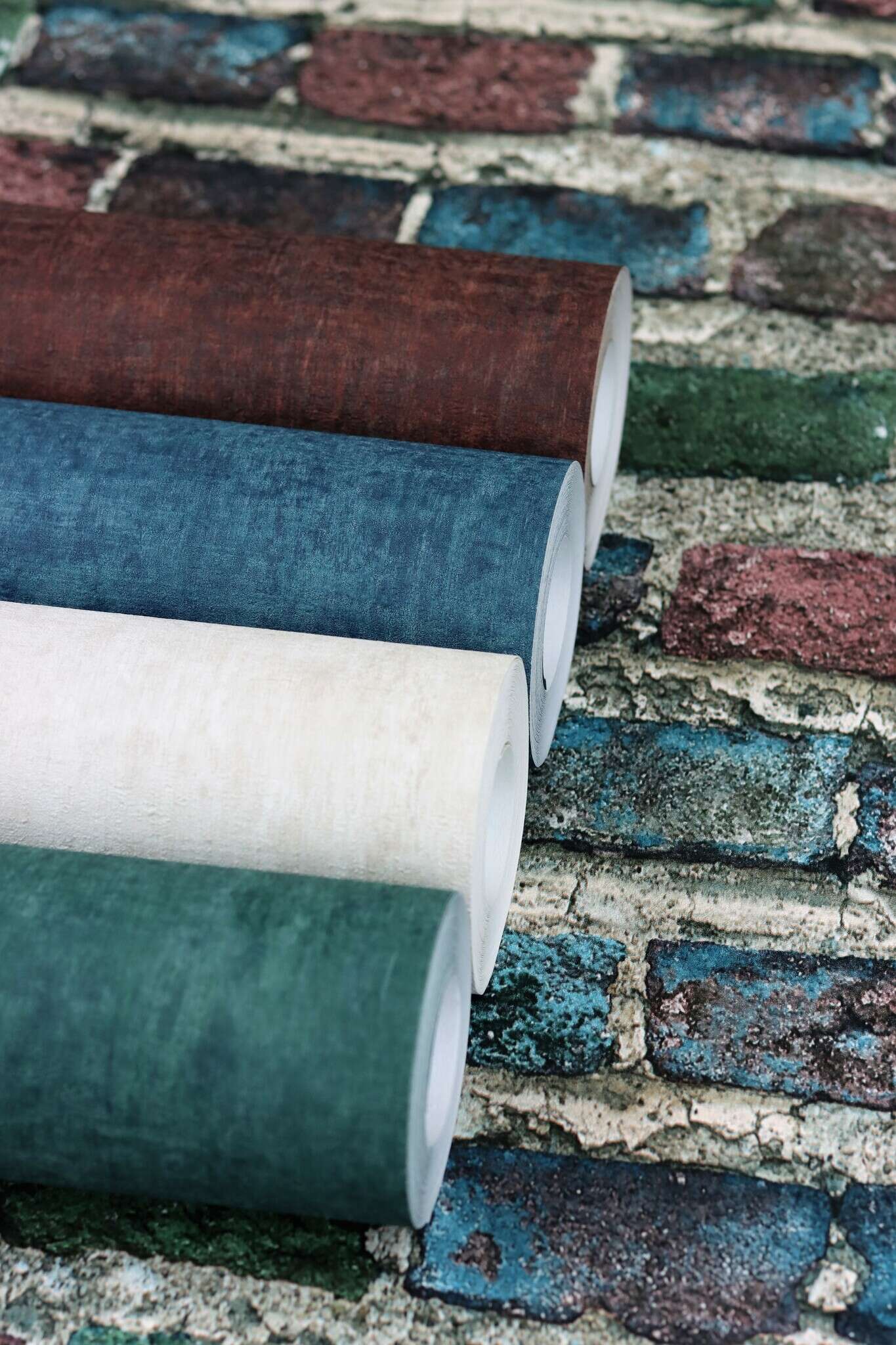 10-429282 Detailaufnahmen 5 Metal look non-woven wallpaper in green-opal green Selection 429282