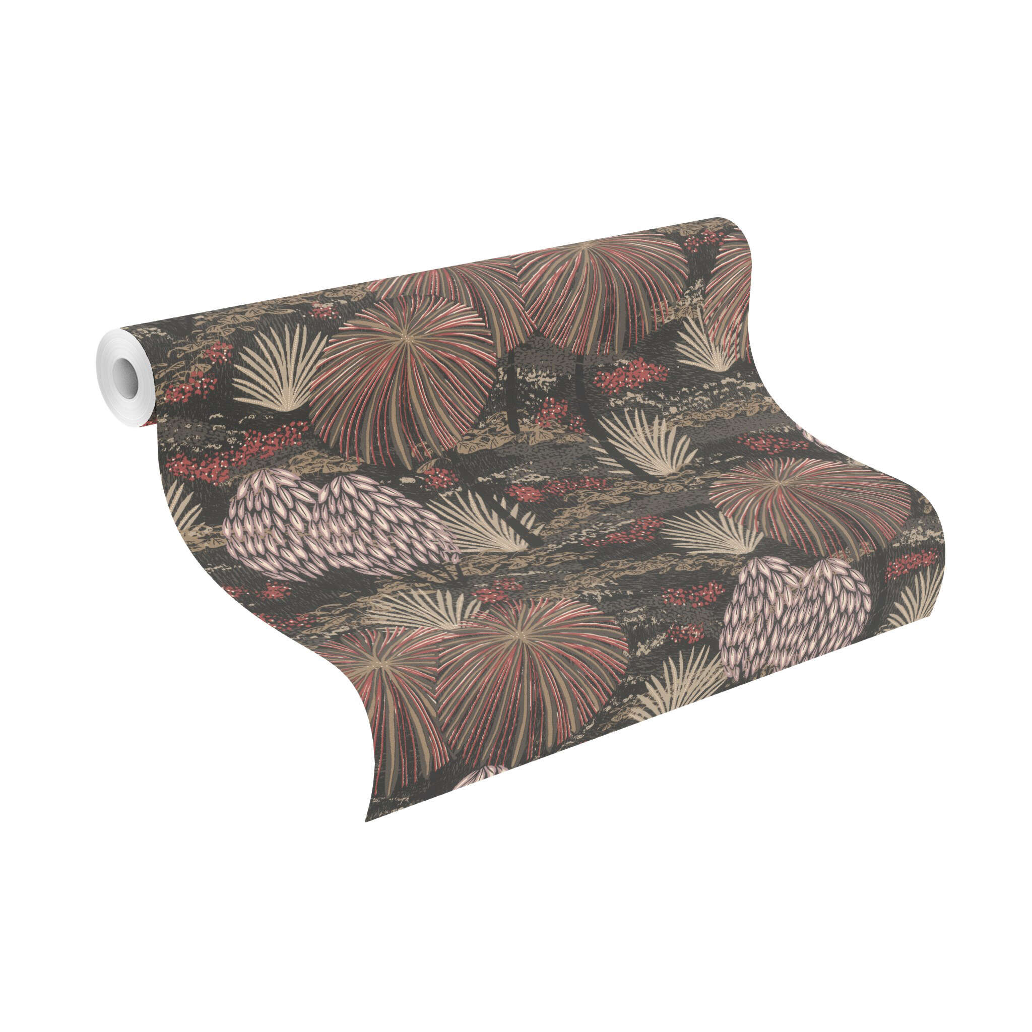 10-868616 Rolle abgerollt 1 Unrolled wallpaper roll with Wallpaper with fantasy garden