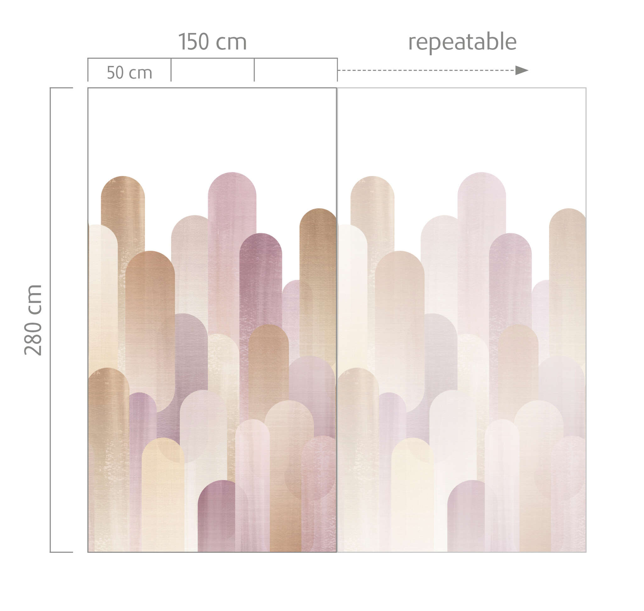 10-300354 Bildauschnitt 1 Wall mural Ovals in Purple | Roomblush - RB477